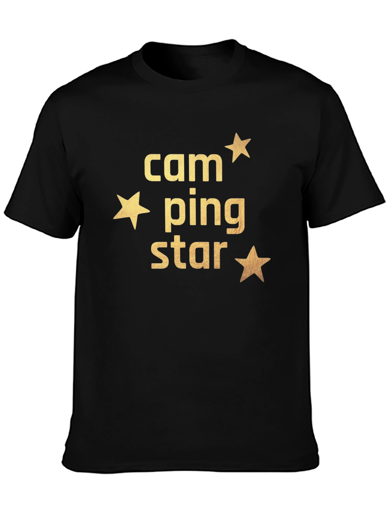 Camping Star Black T-Shirt