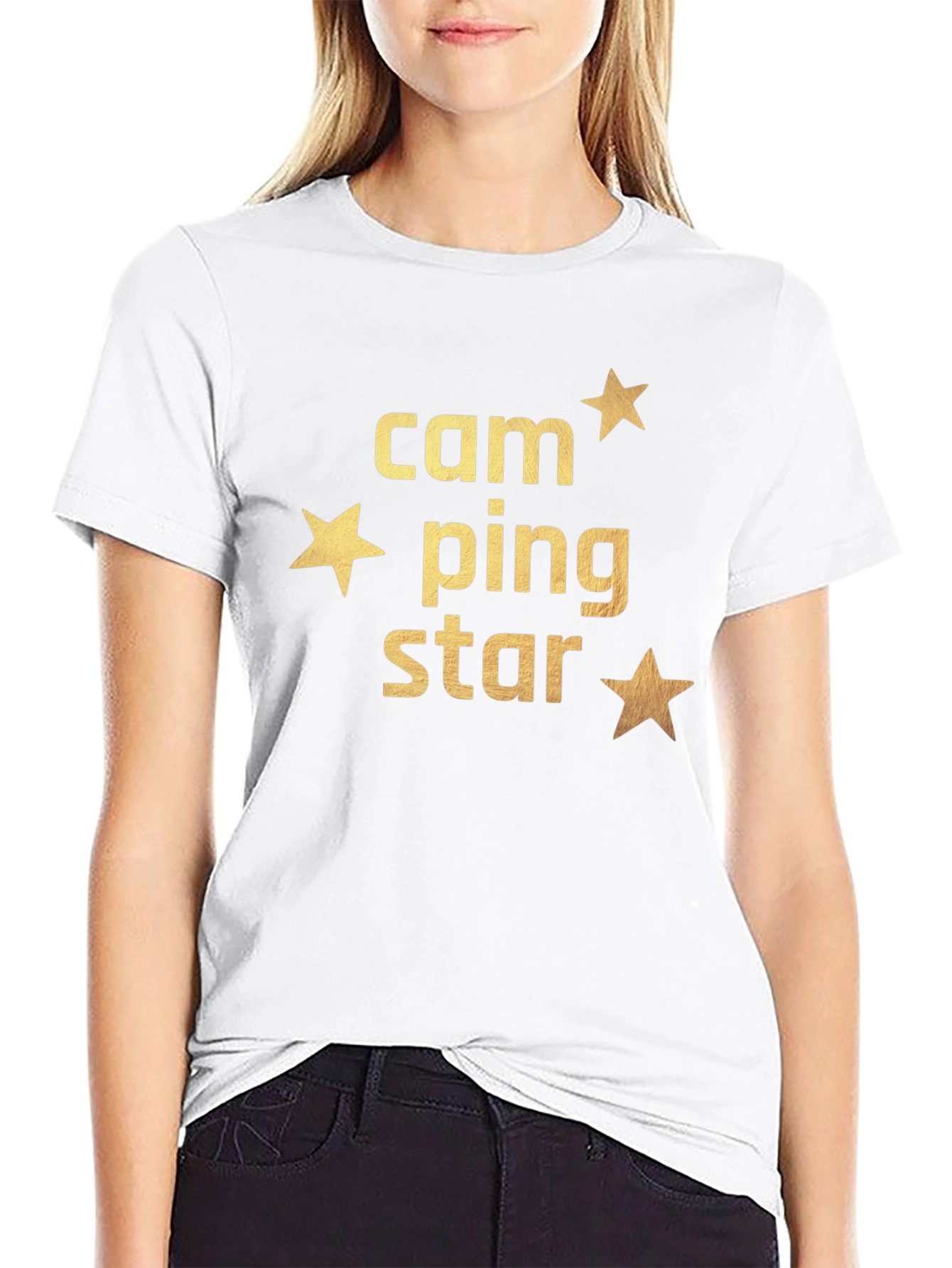 Camping Star Black T-Shirt