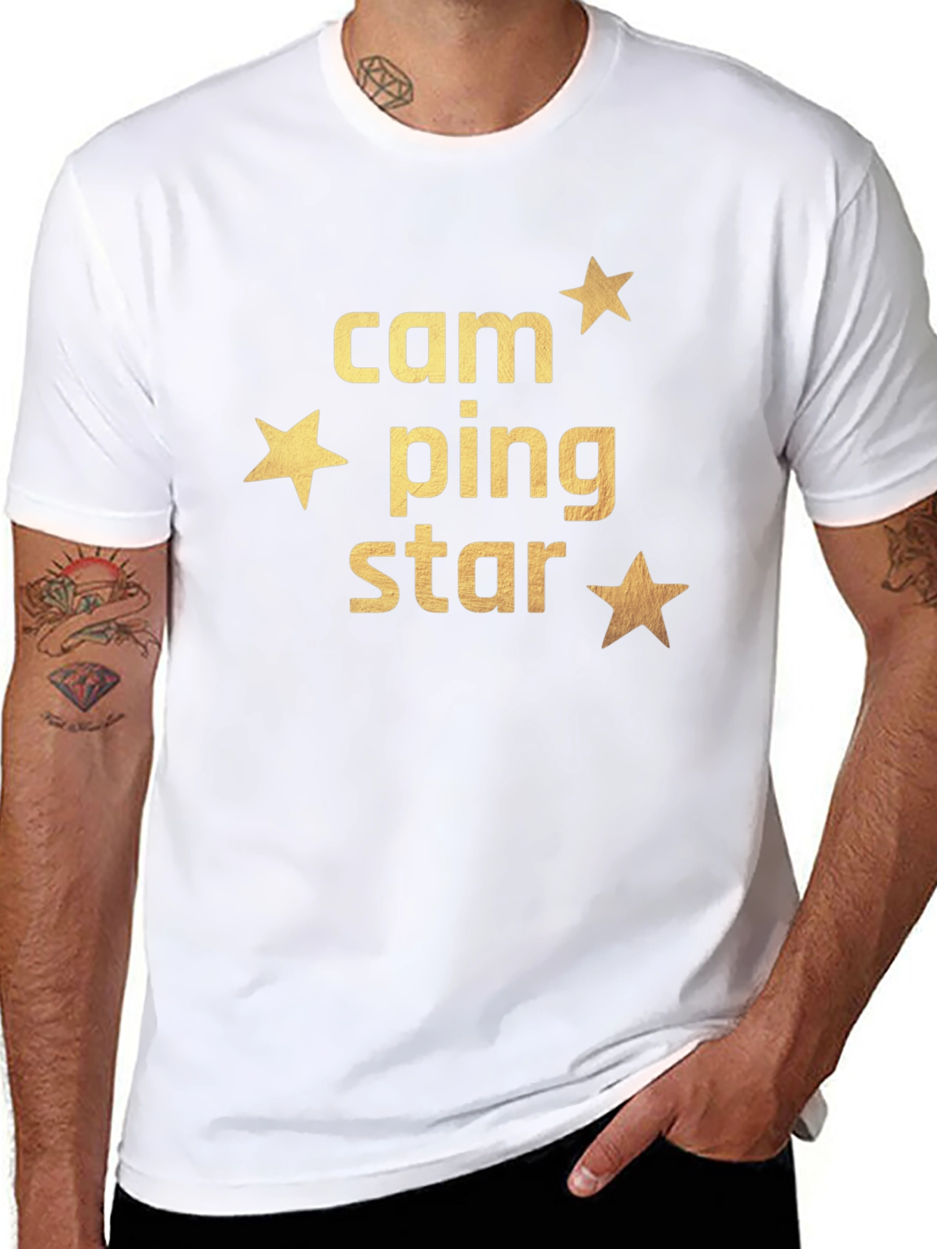 Camping Star Black T-Shirt