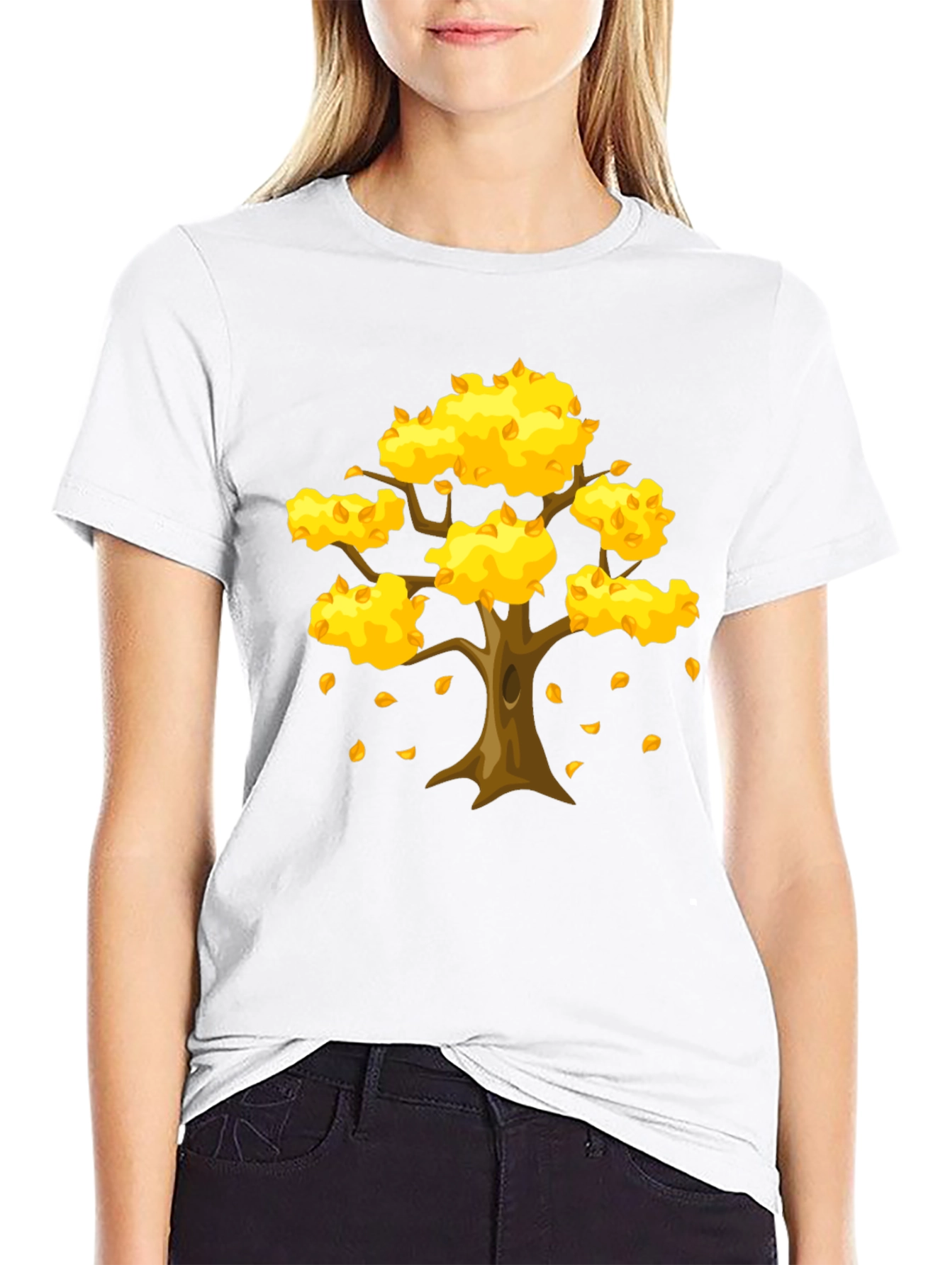 Autumn Tree Graphic Tee - Unisex Black T-Shirt