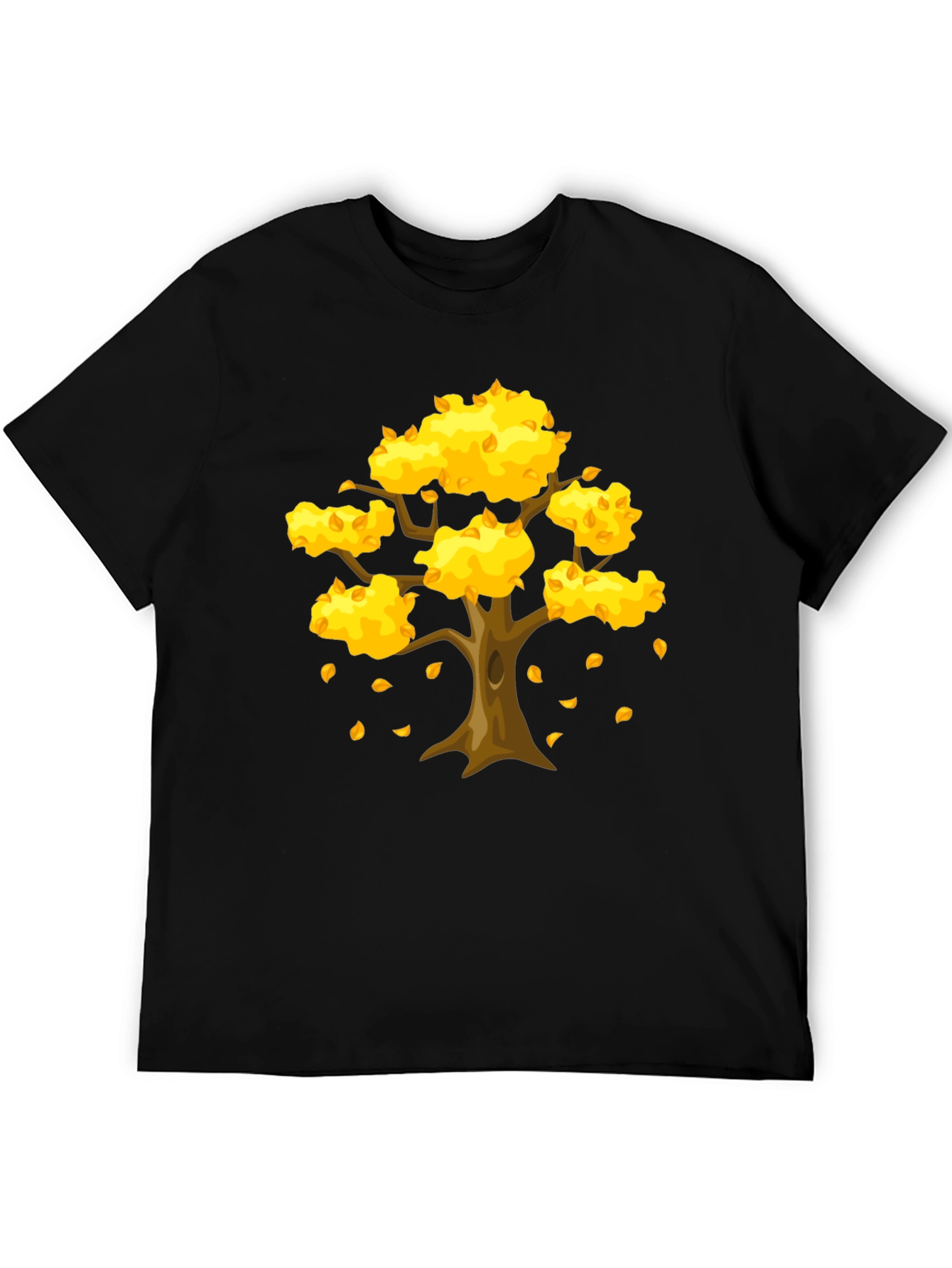 Autumn Tree Graphic Tee - Unisex Black T-Shirt