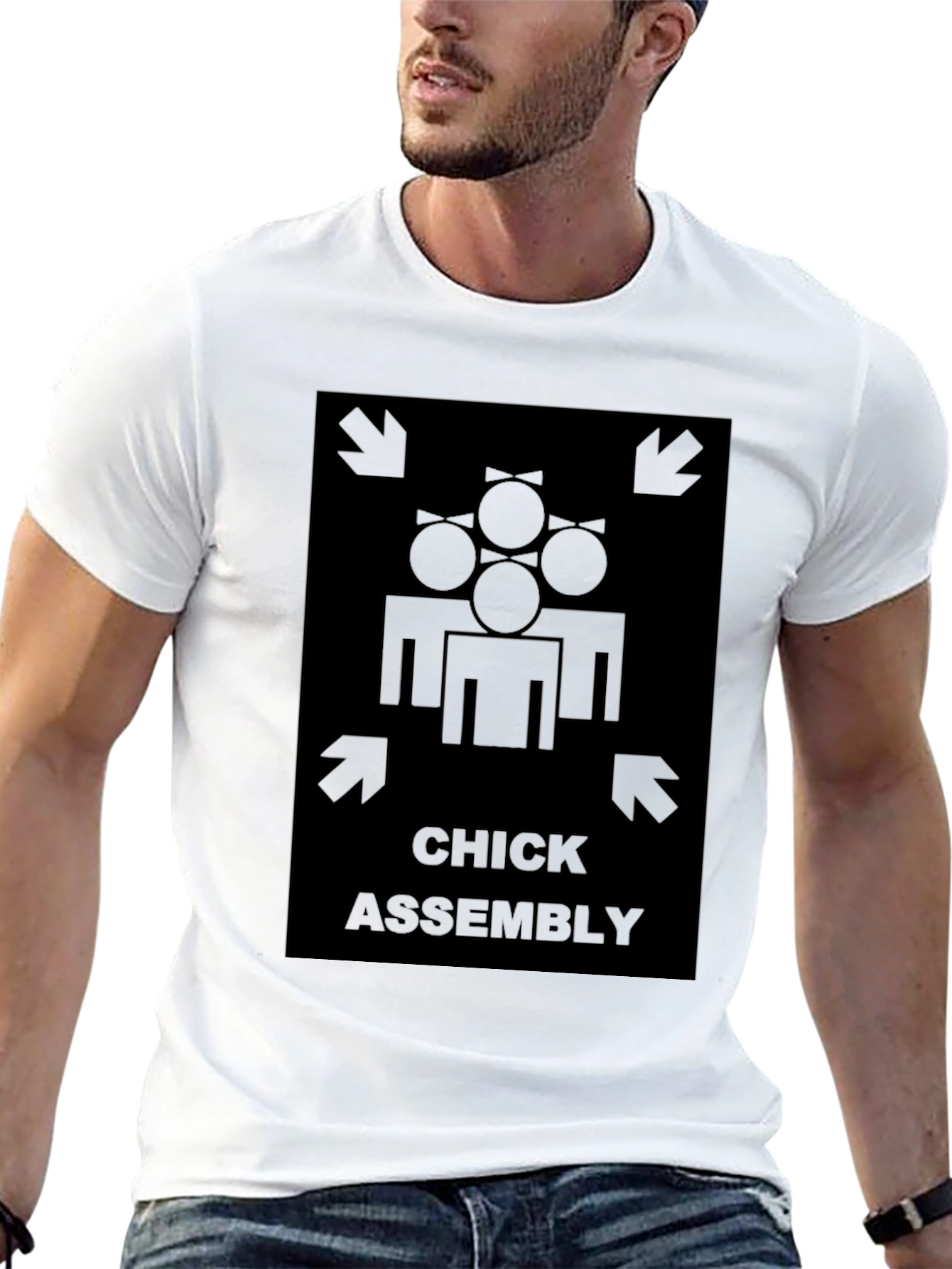Chick Assembly Black Graphic Tee