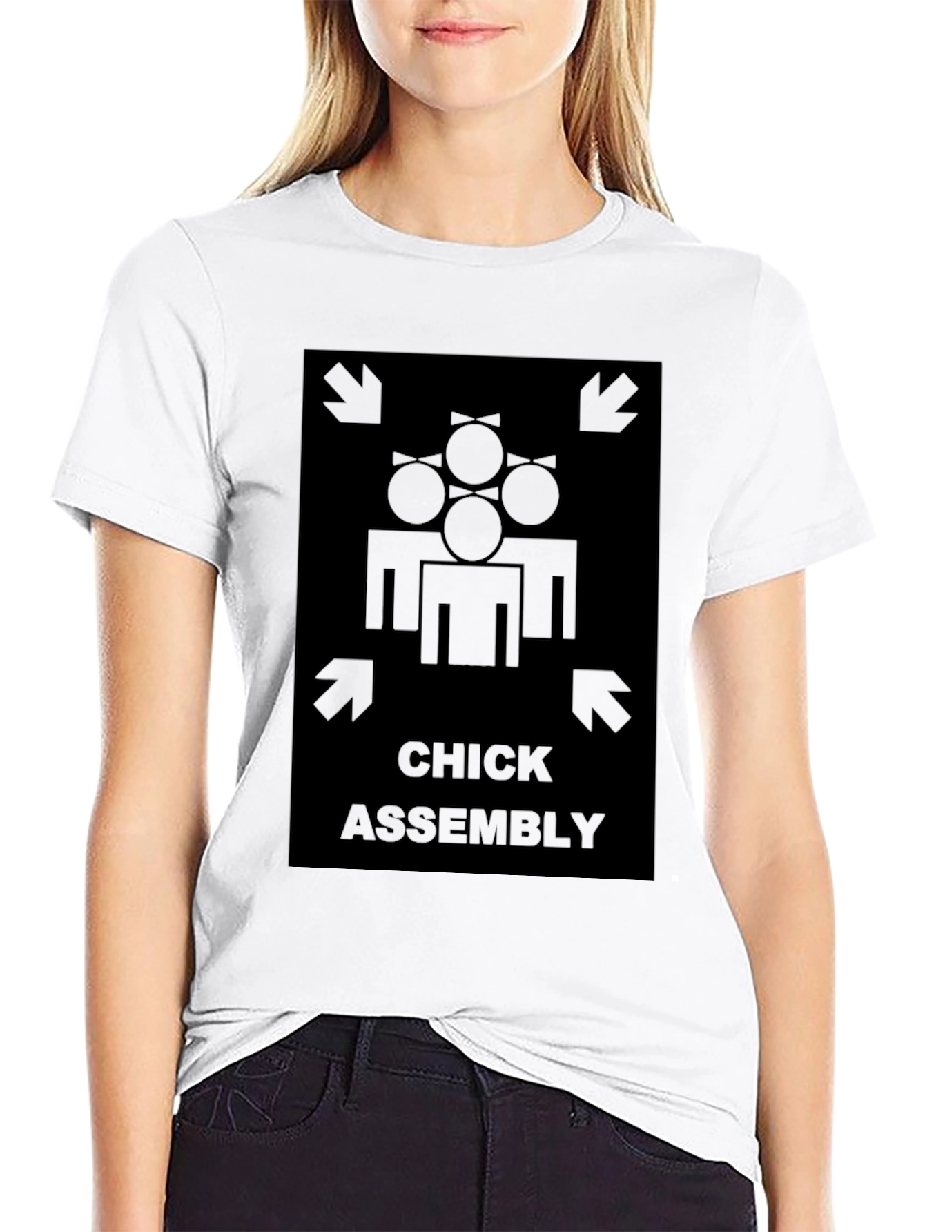 Chick Assembly Black Graphic Tee