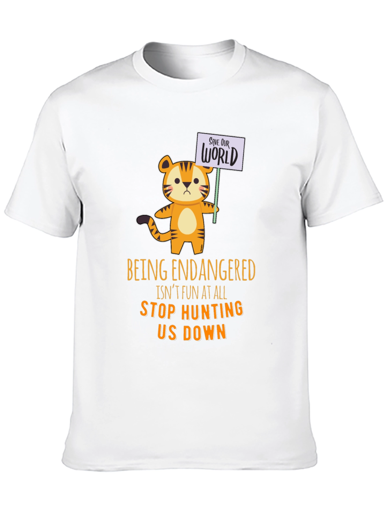 Endangered Tiger Graphic T-Shirt - Save the World
