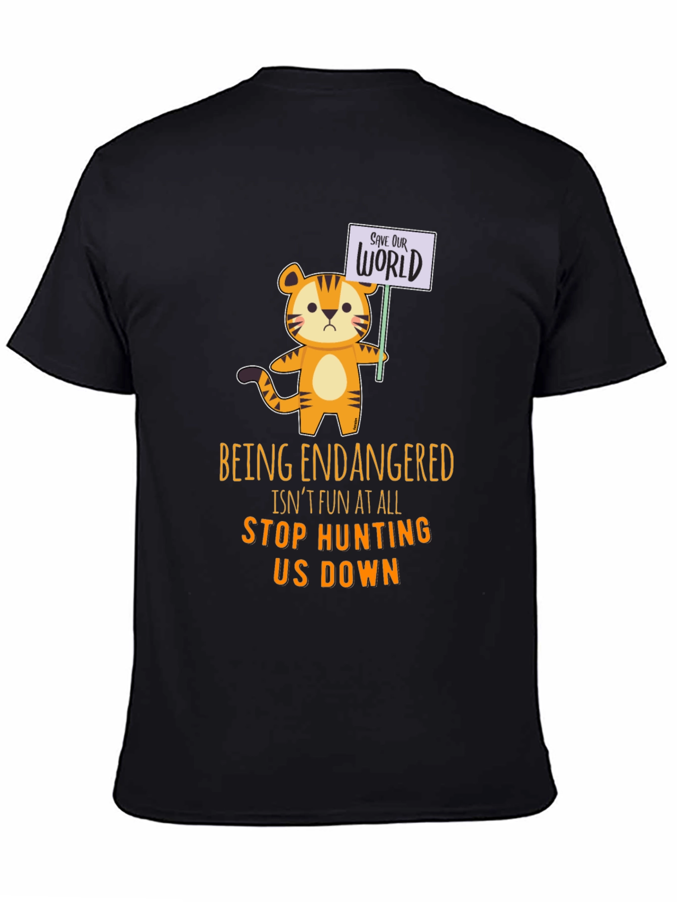 Endangered Tiger Graphic T-Shirt - Save the World