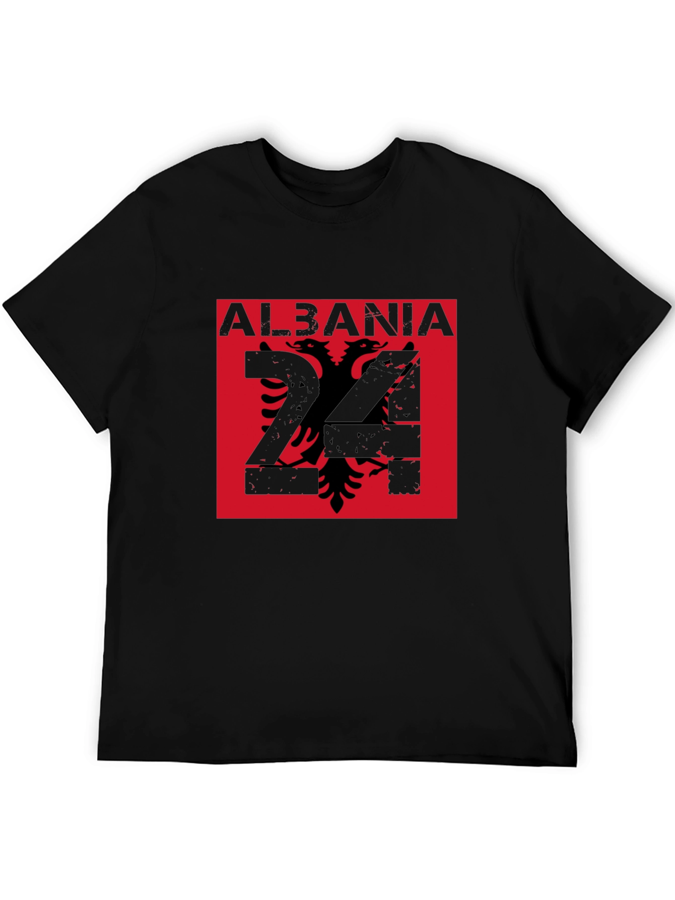 Albania Eagle Graphic T-Shirt - Mens Black Tee