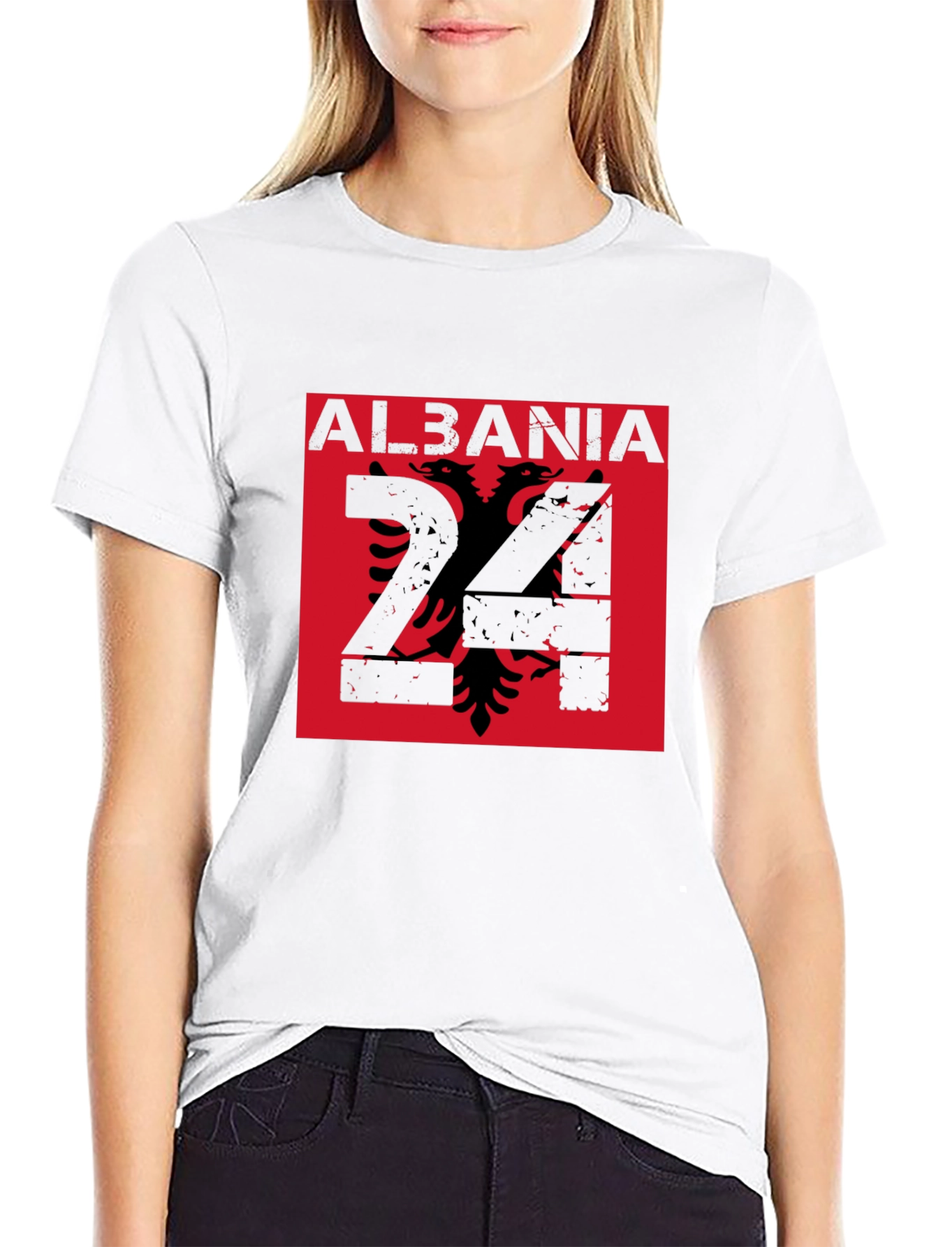 Albania Eagle Graphic T-Shirt - Mens Black Tee