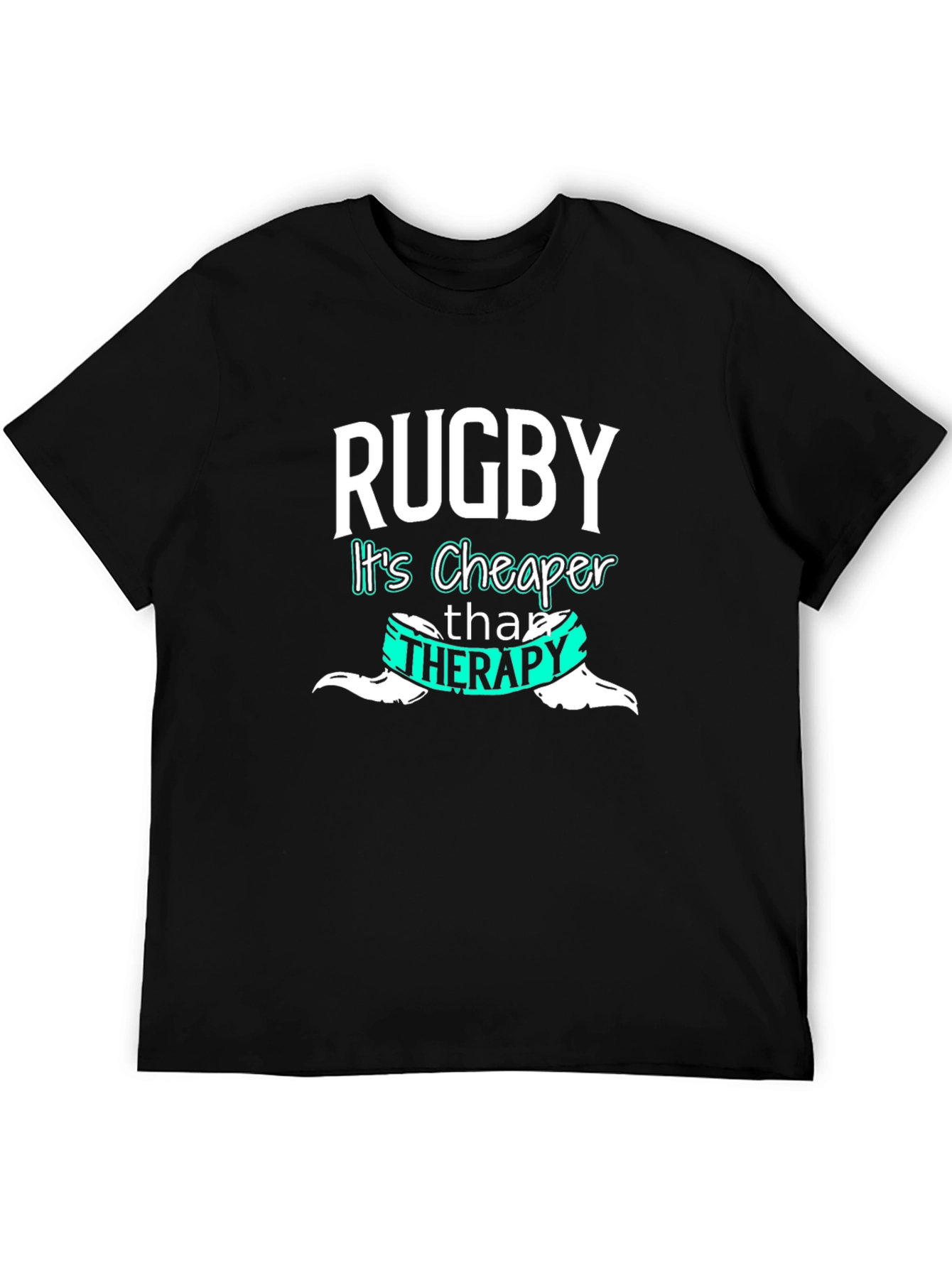 Rugby Cheaper Than Therapy Graphic Tee