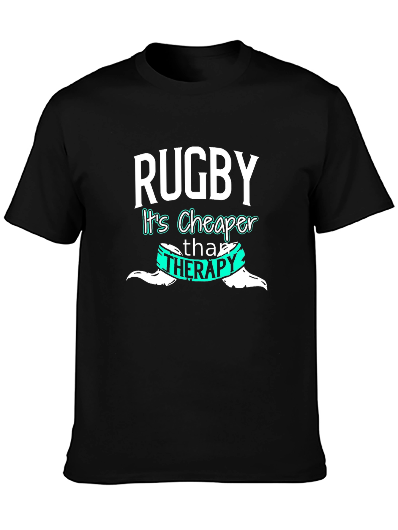Rugby Cheaper Than Therapy Graphic Tee