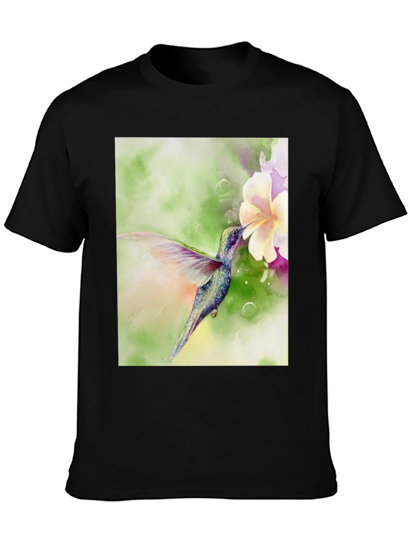 Hummingbird Floral Print T-Shirt