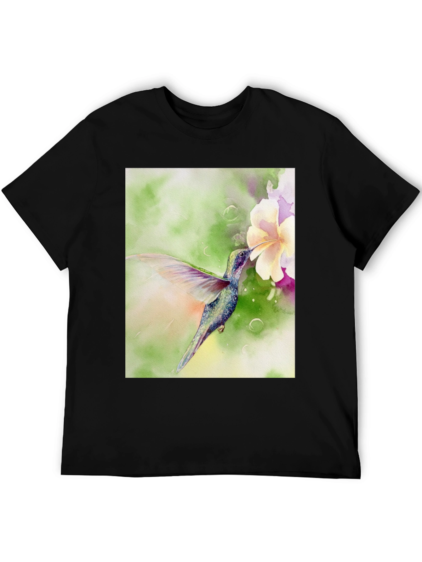 Hummingbird Floral Print T-Shirt