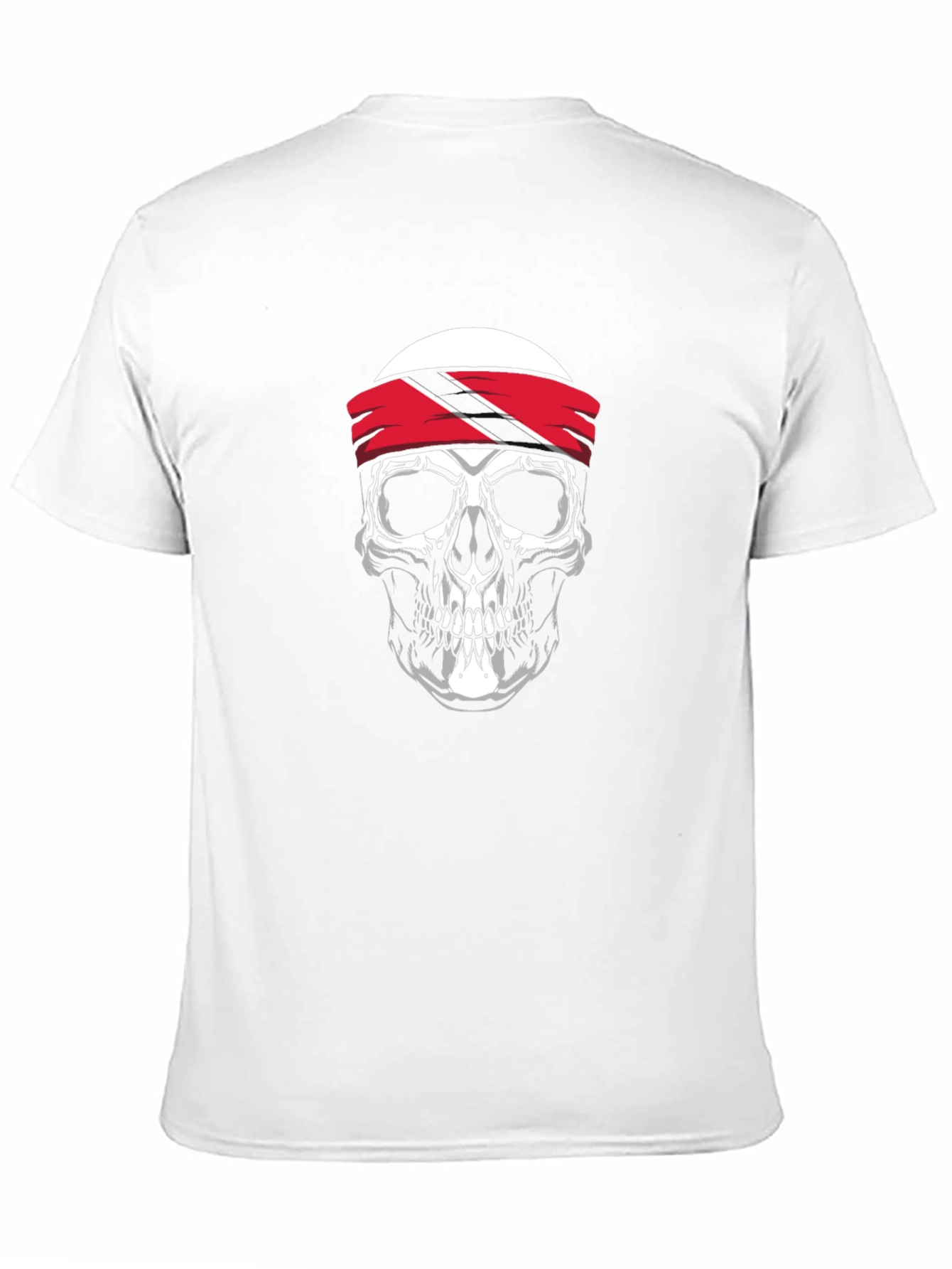 Skull Trinidad & Tobago Flag Bandana Black T-Shirt