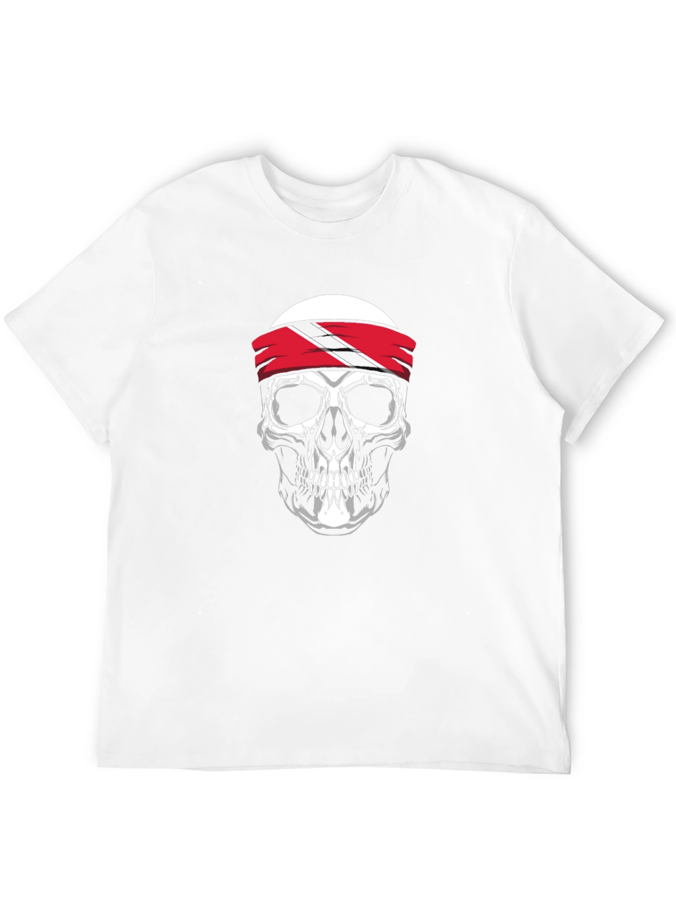 Skull Trinidad & Tobago Flag Bandana Black T-Shirt