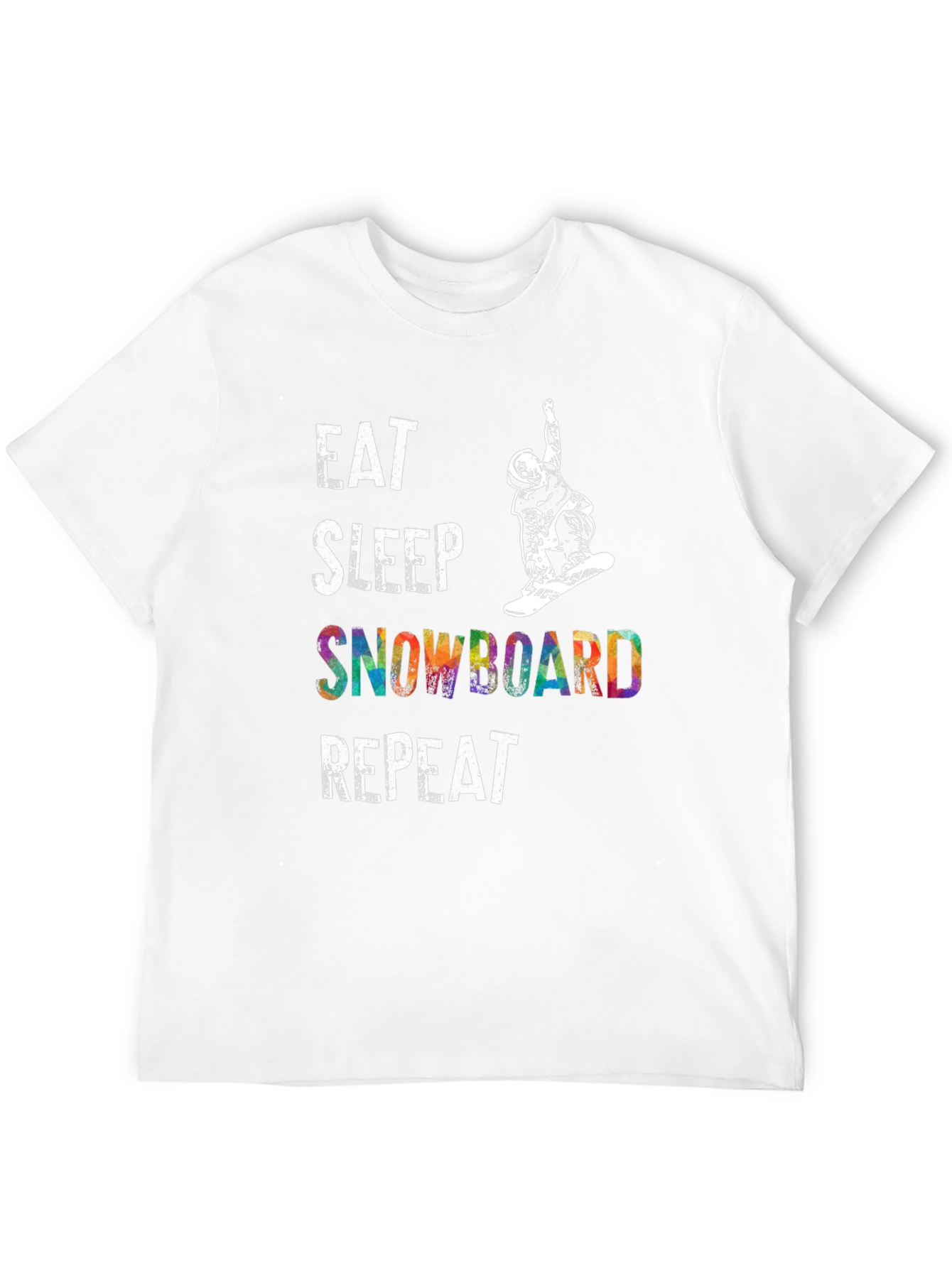 Eat Sleep Snowboard Repeat Black Graphic Tee