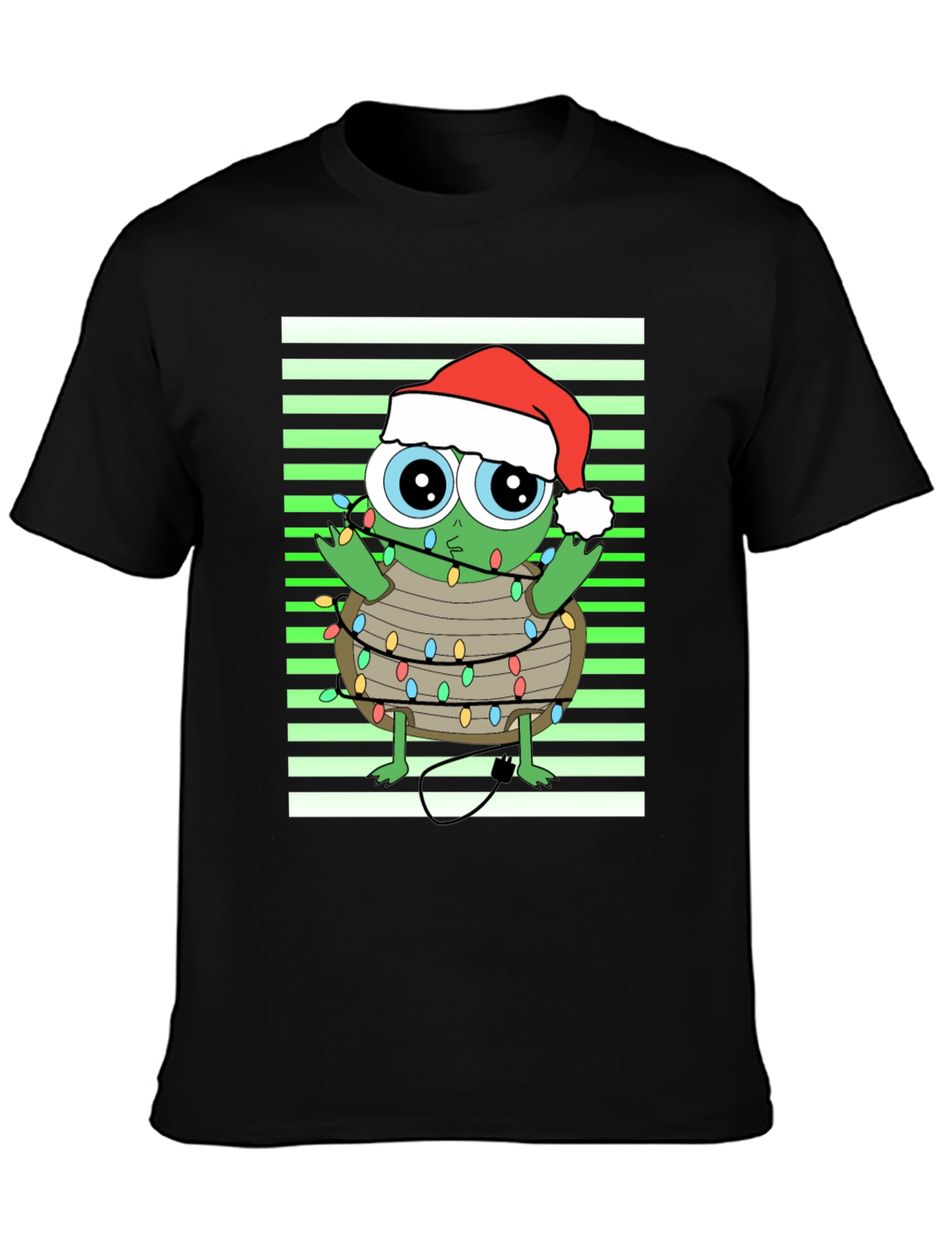 Christmas Turtle in Lights Graphic Tee