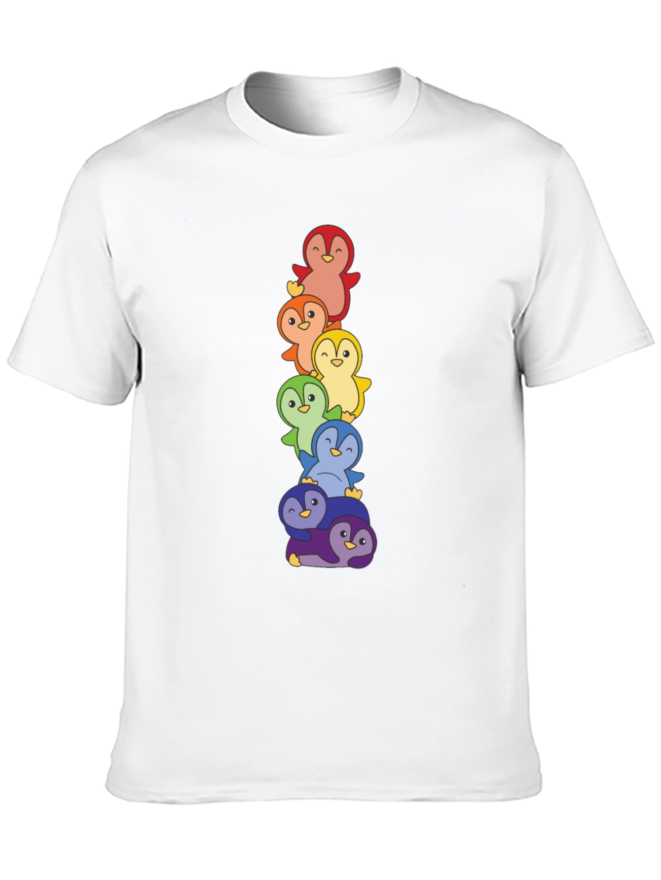 Rainbow Penguin Stack T-Shirt