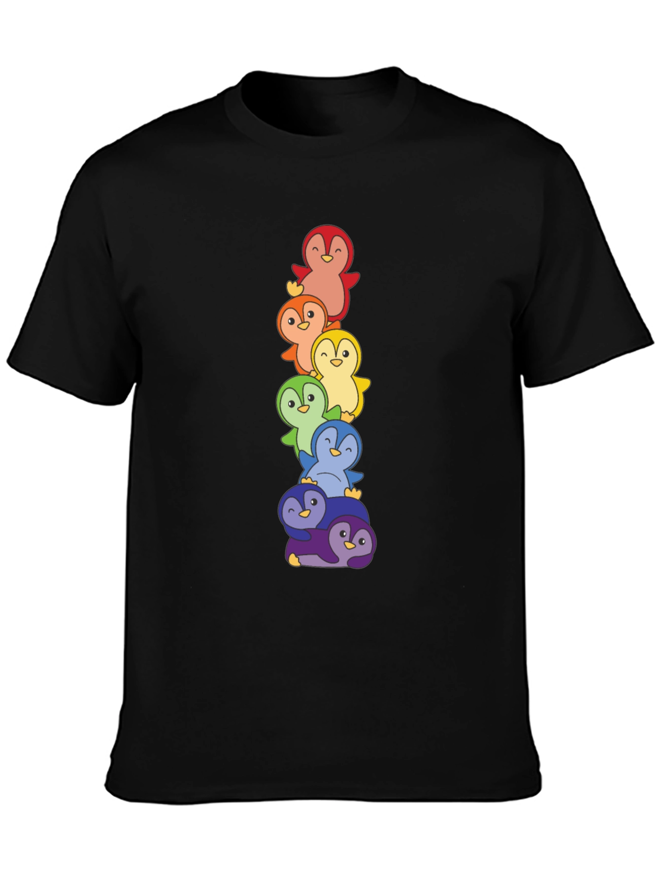 Rainbow Penguin Stack T-Shirt