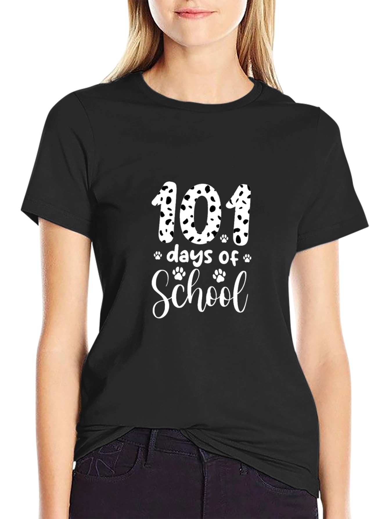 101 Days of School Dalmatian Print T-Shirt