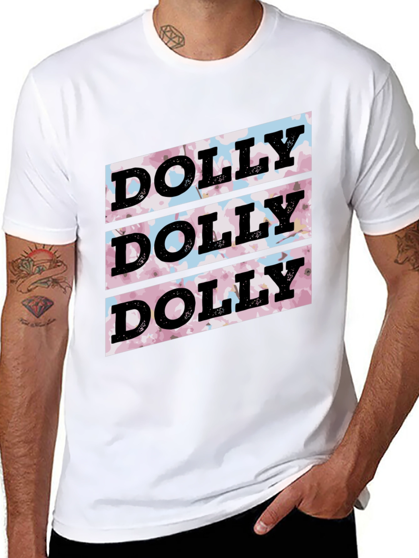 Dolly Pattern Black T-Shirt