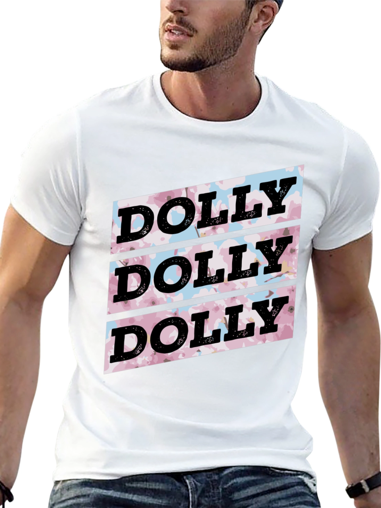 Dolly Pattern Black T-Shirt