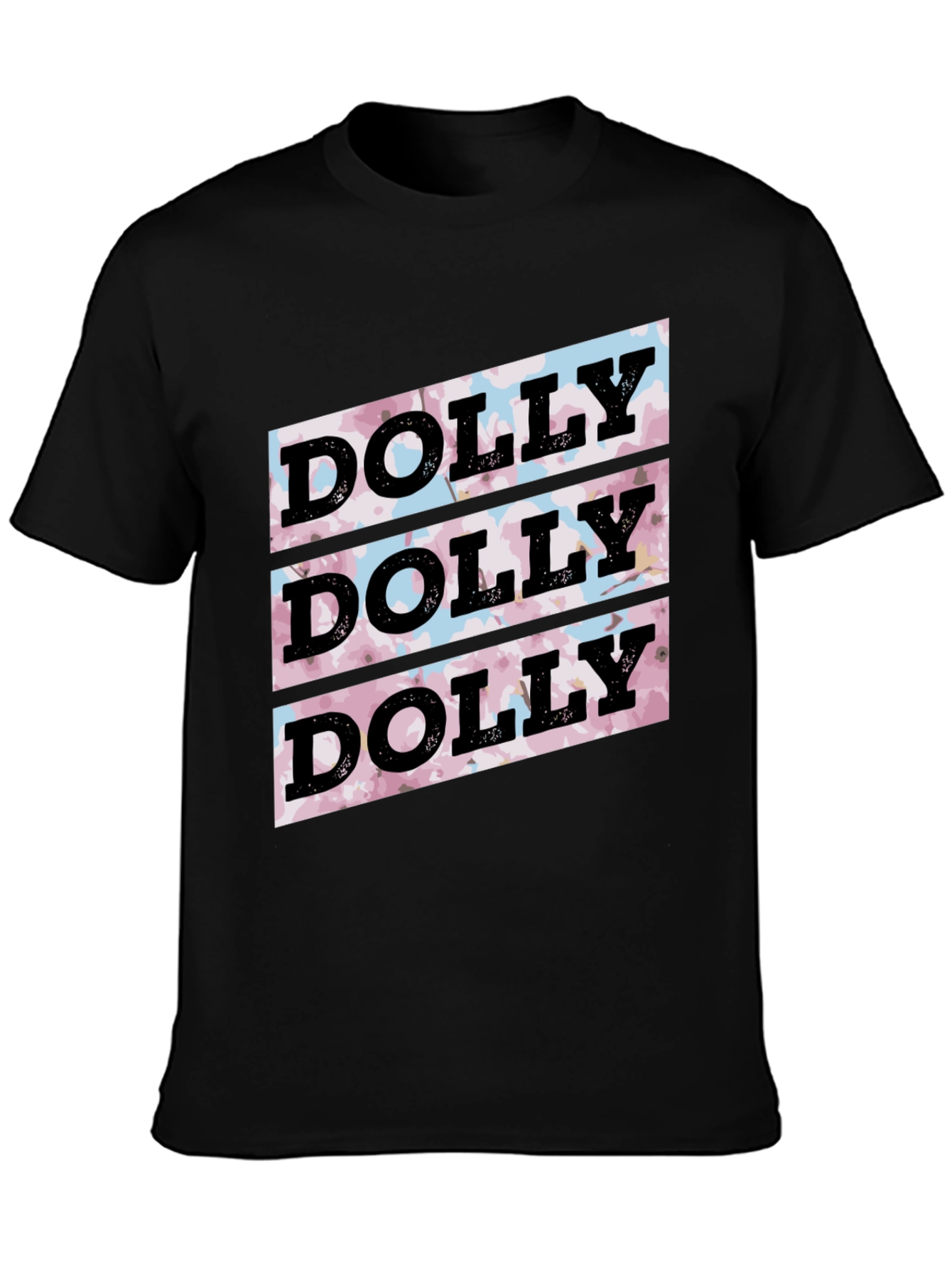 Dolly Pattern Black T-Shirt