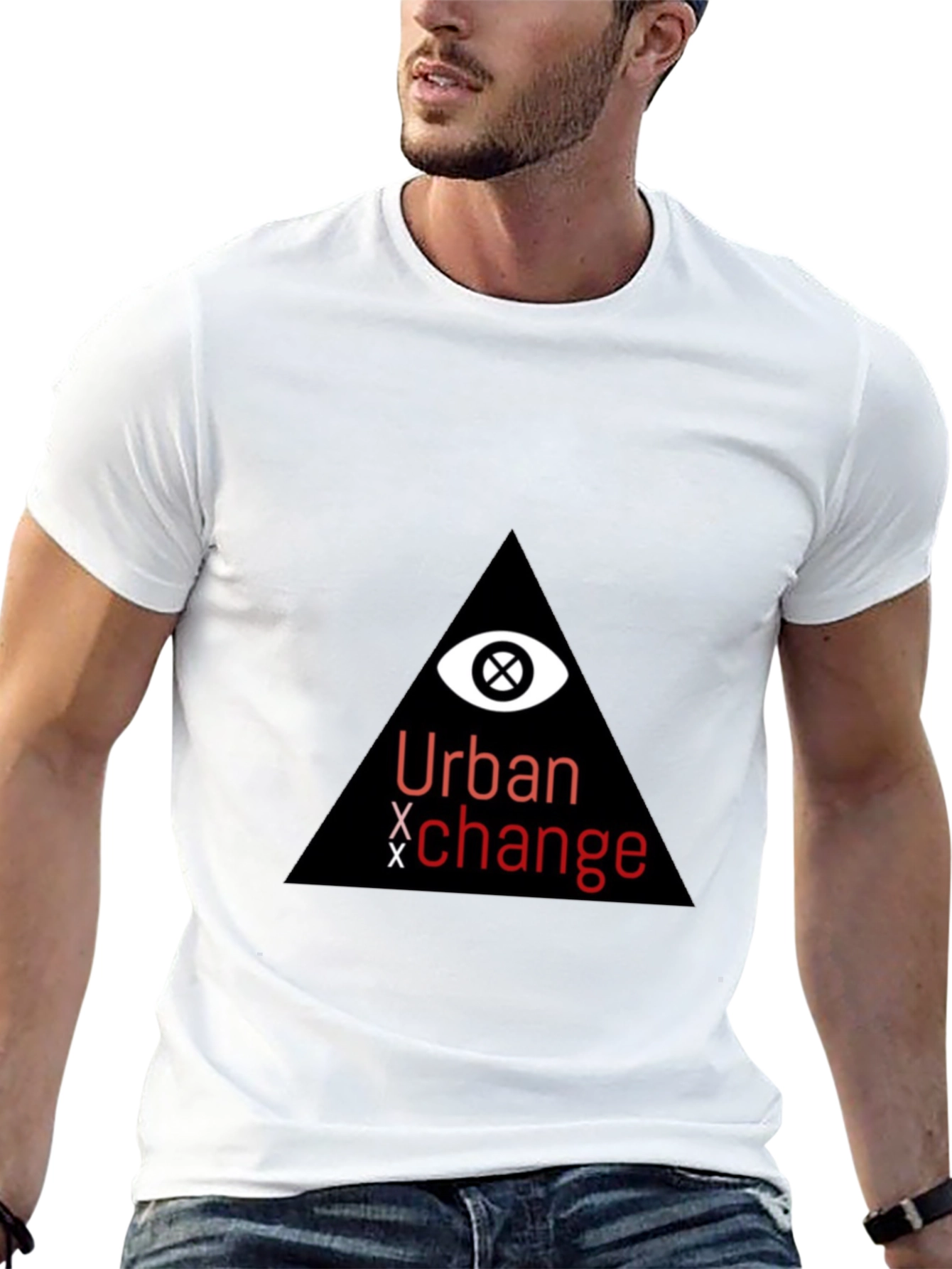 Urban Exchange Graphic Tee - Black Cotton Blend