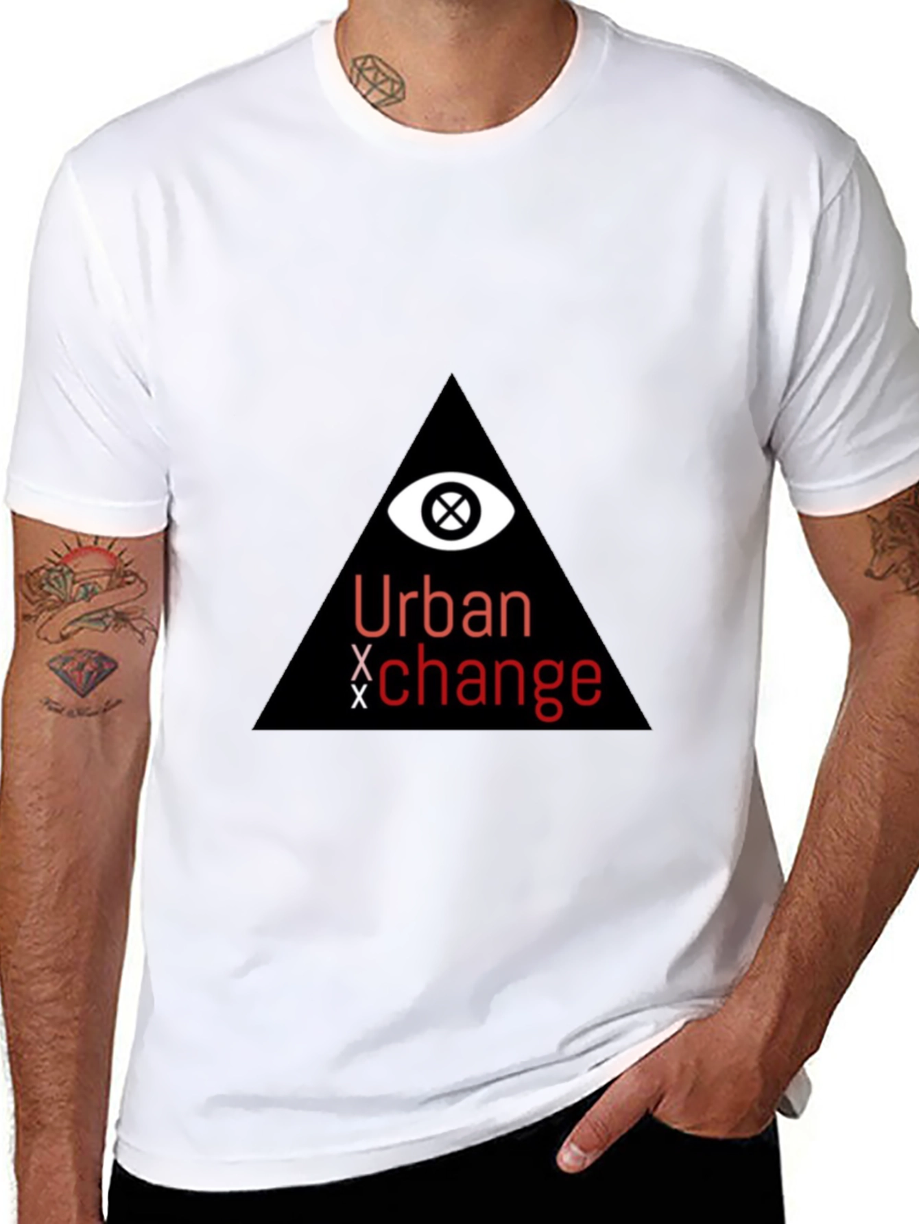 Urban Exchange Graphic Tee - Black Cotton Blend