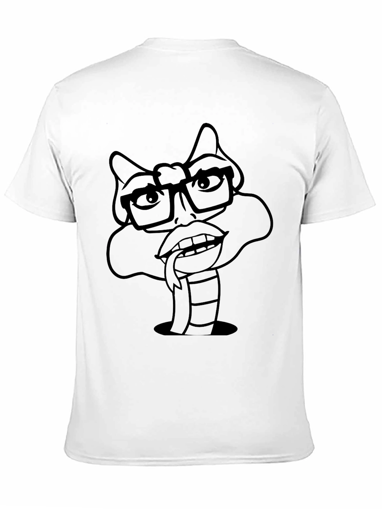 Nerdy Snake Tee - Funny Cartoon Graphic T-Shirt