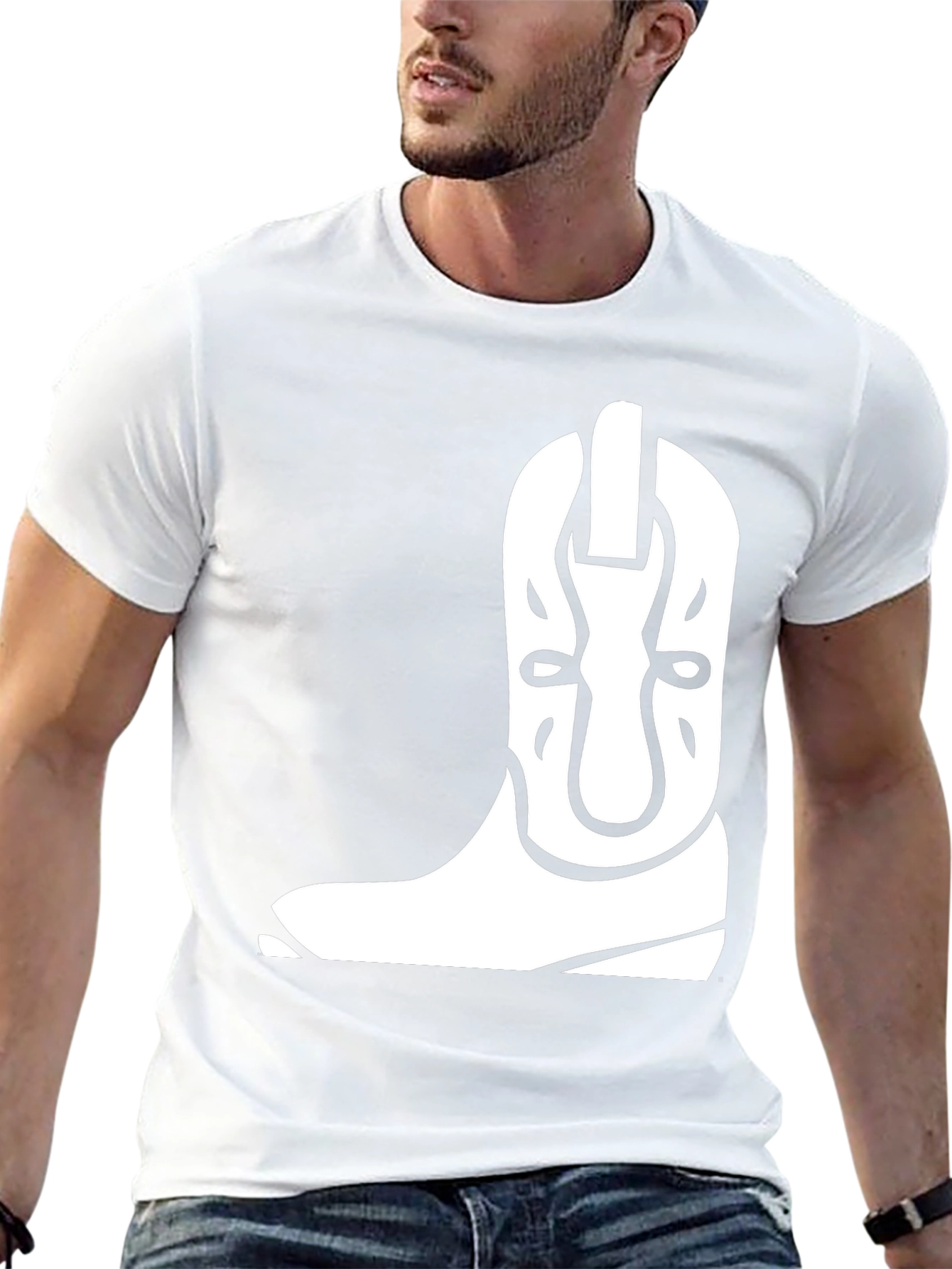 Cowboy Boot Graphic Tee - Stylish Western Design T-Shirt