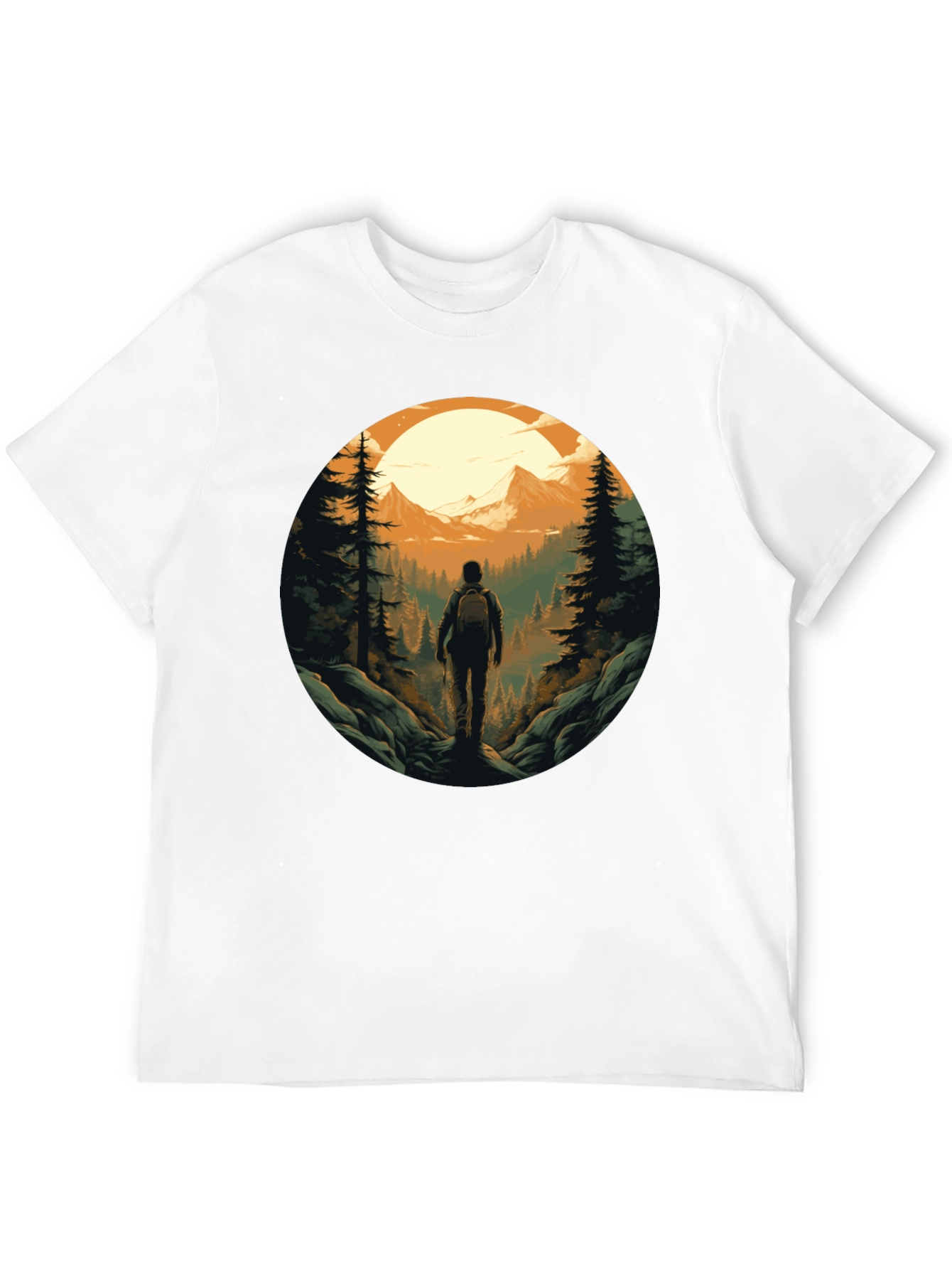 Nature Hiker Graphic Tee - Black