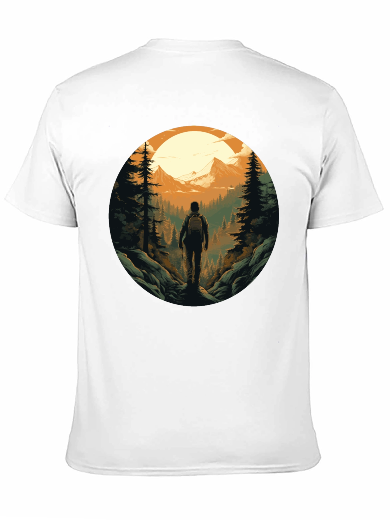 Nature Hiker Graphic Tee - Black