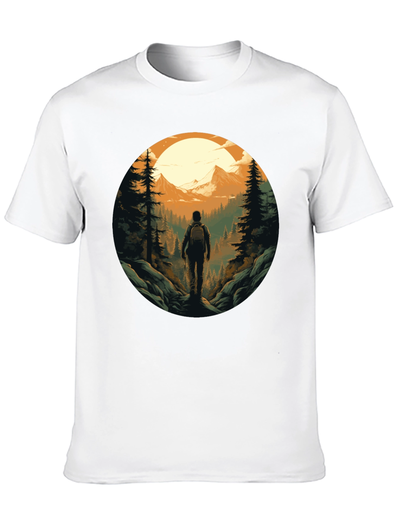 Nature Hiker Graphic Tee - Black