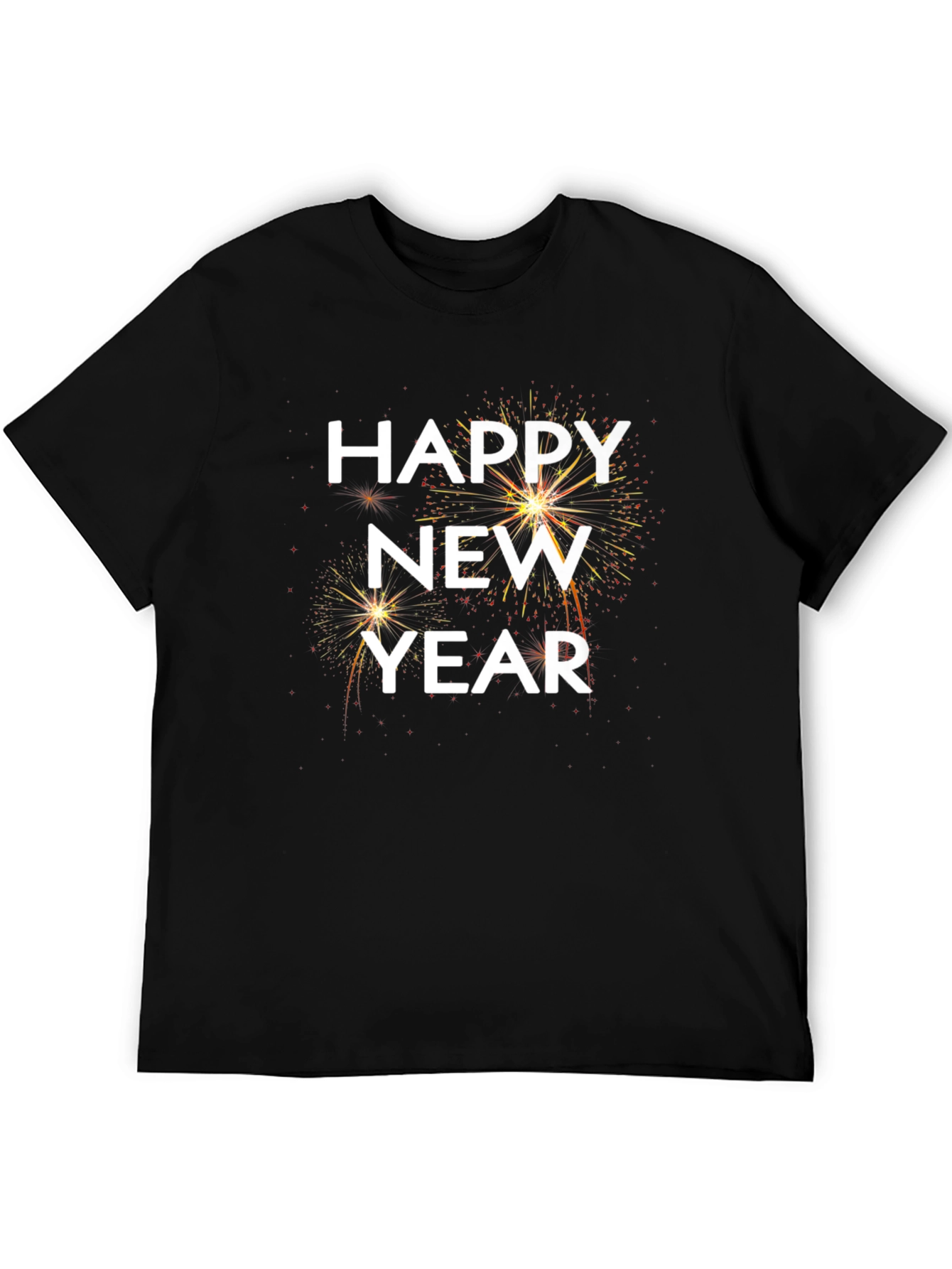 Happy New Year Black Graphic Tee