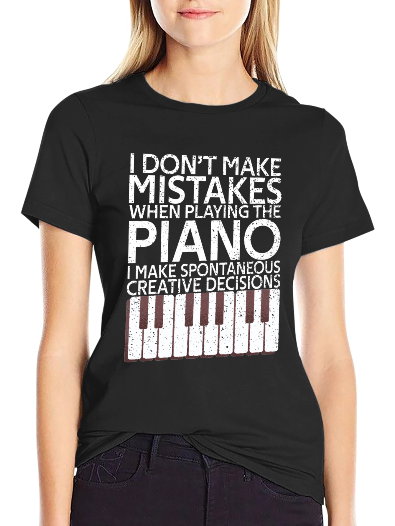 Piano Player T-Shirt - Spontaneous Creative Decisions