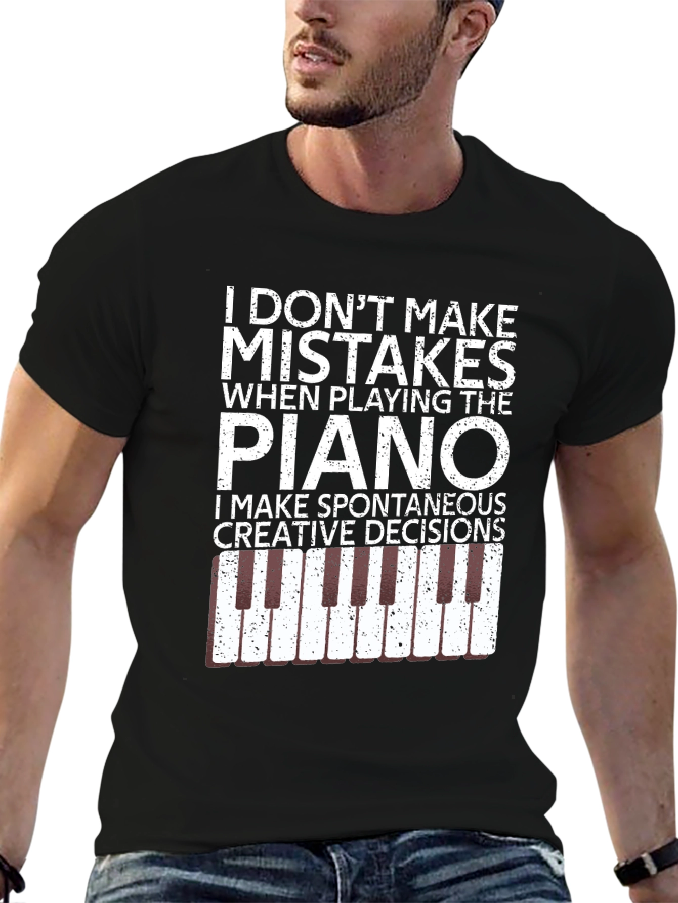Piano Player T-Shirt - Spontaneous Creative Decisions