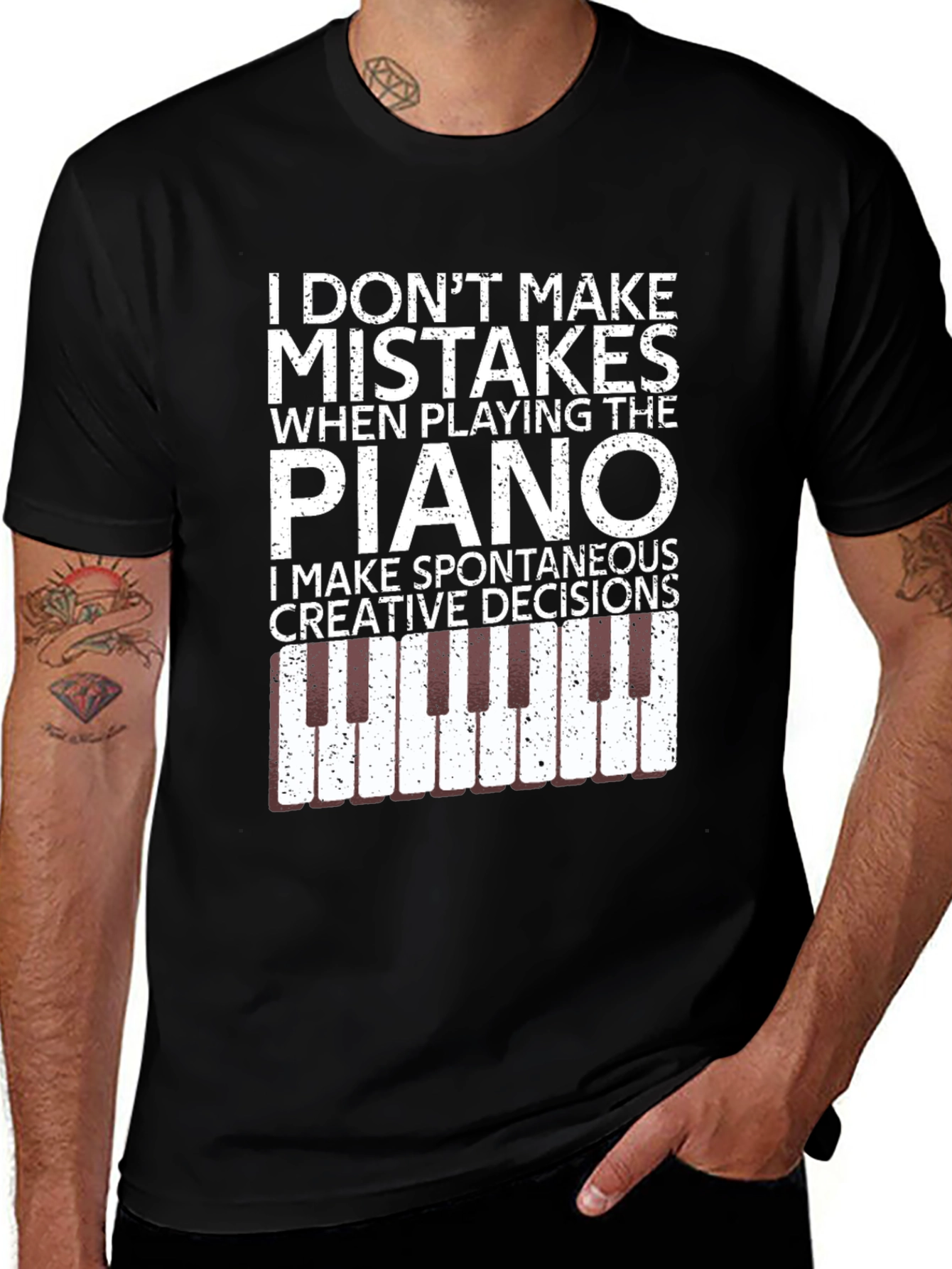 Piano Player T-Shirt - Spontaneous Creative Decisions