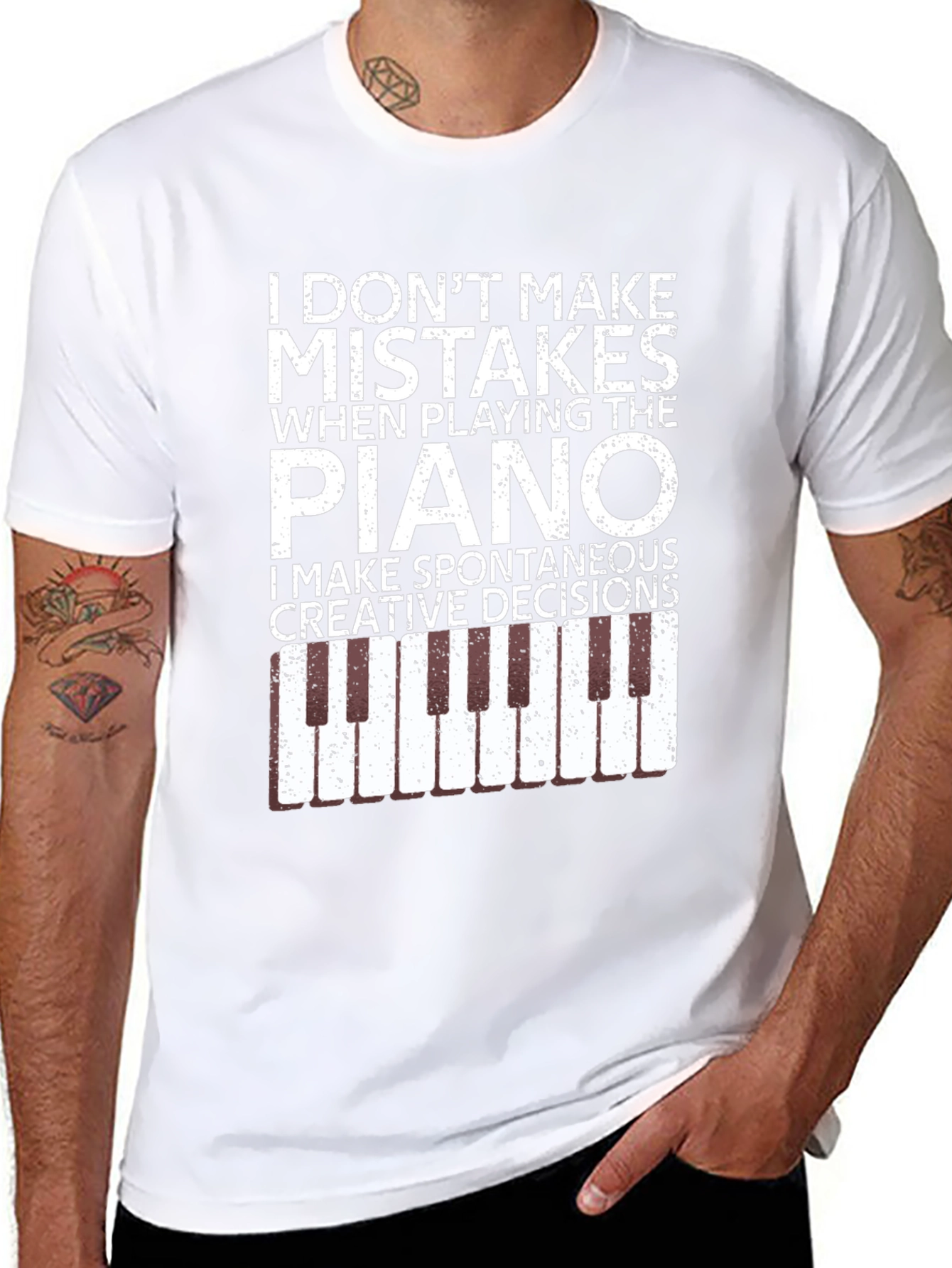 Piano Player T-Shirt - Spontaneous Creative Decisions