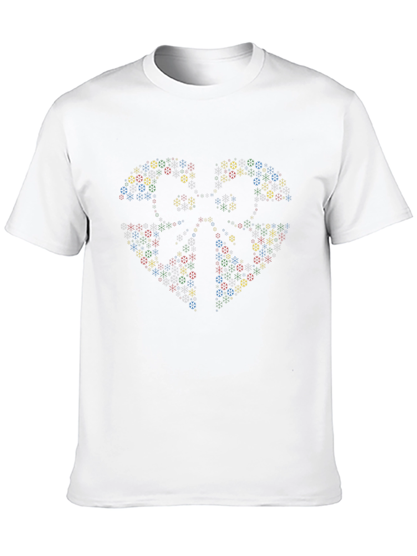 Geometric Heart Graphic Black T-Shirt