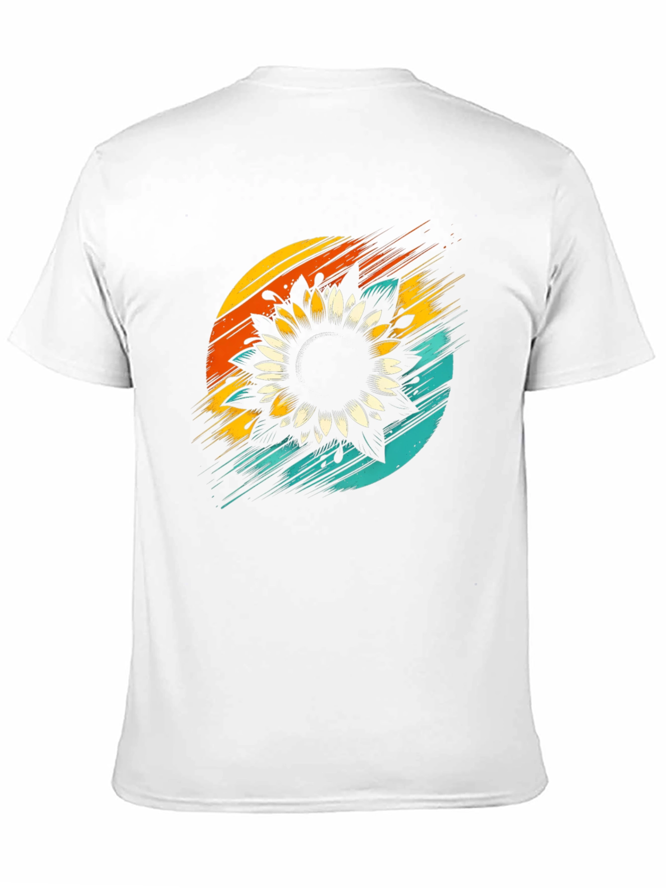Sunflower Graphic Tee - Retro Style Black T-Shirt