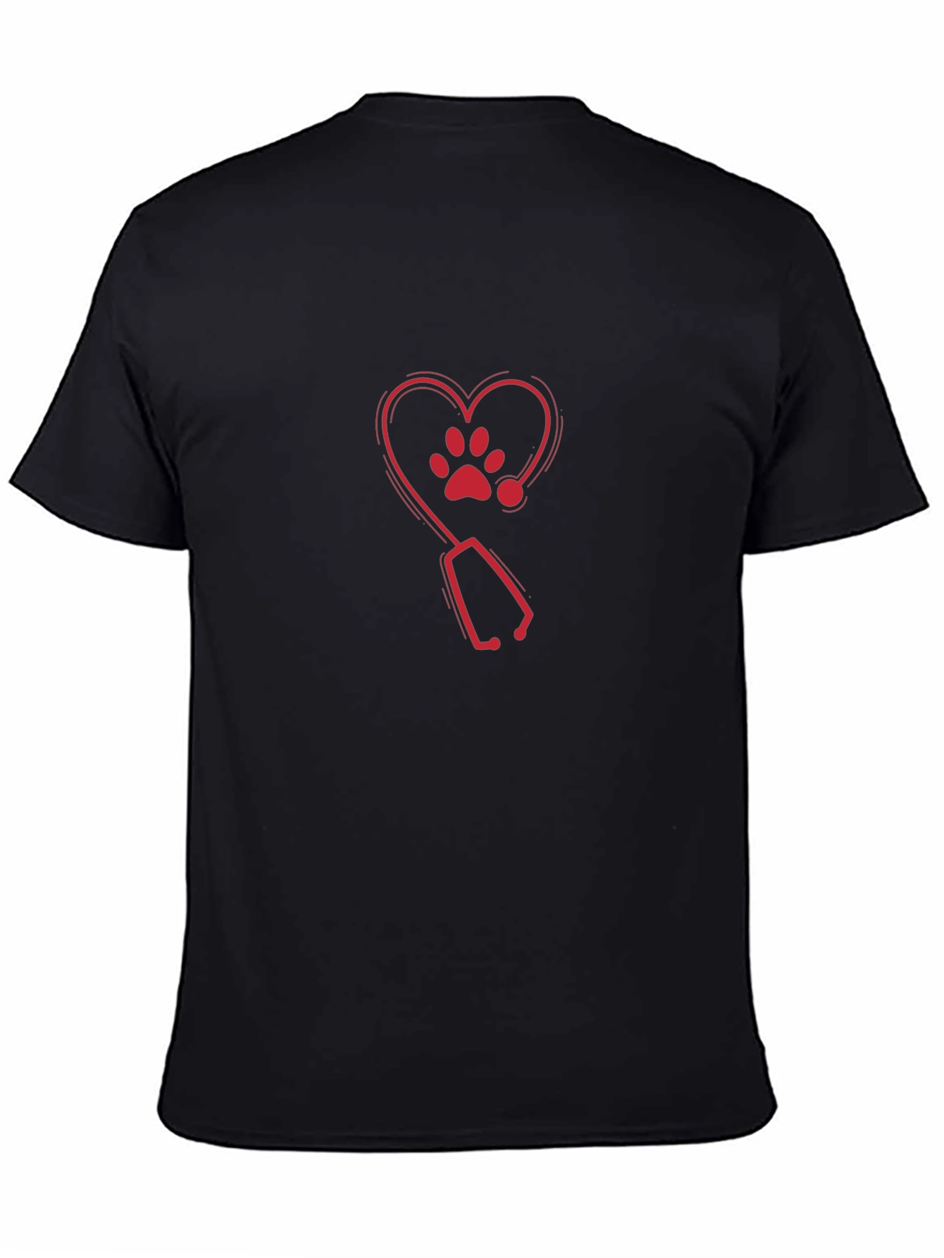 Vet Heart Paw Stethoscope Graphic Tee