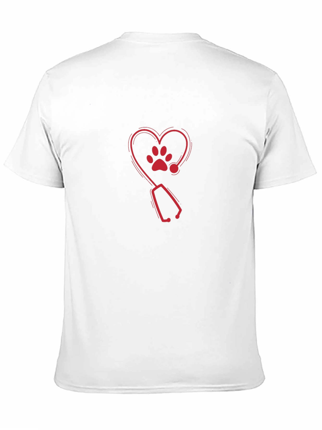 Vet Heart Paw Stethoscope Graphic Tee