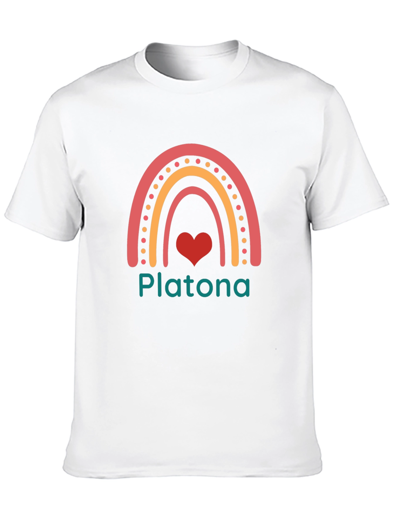 Rainbow Platona Heart T-Shirt - Trendy Casual Wear
