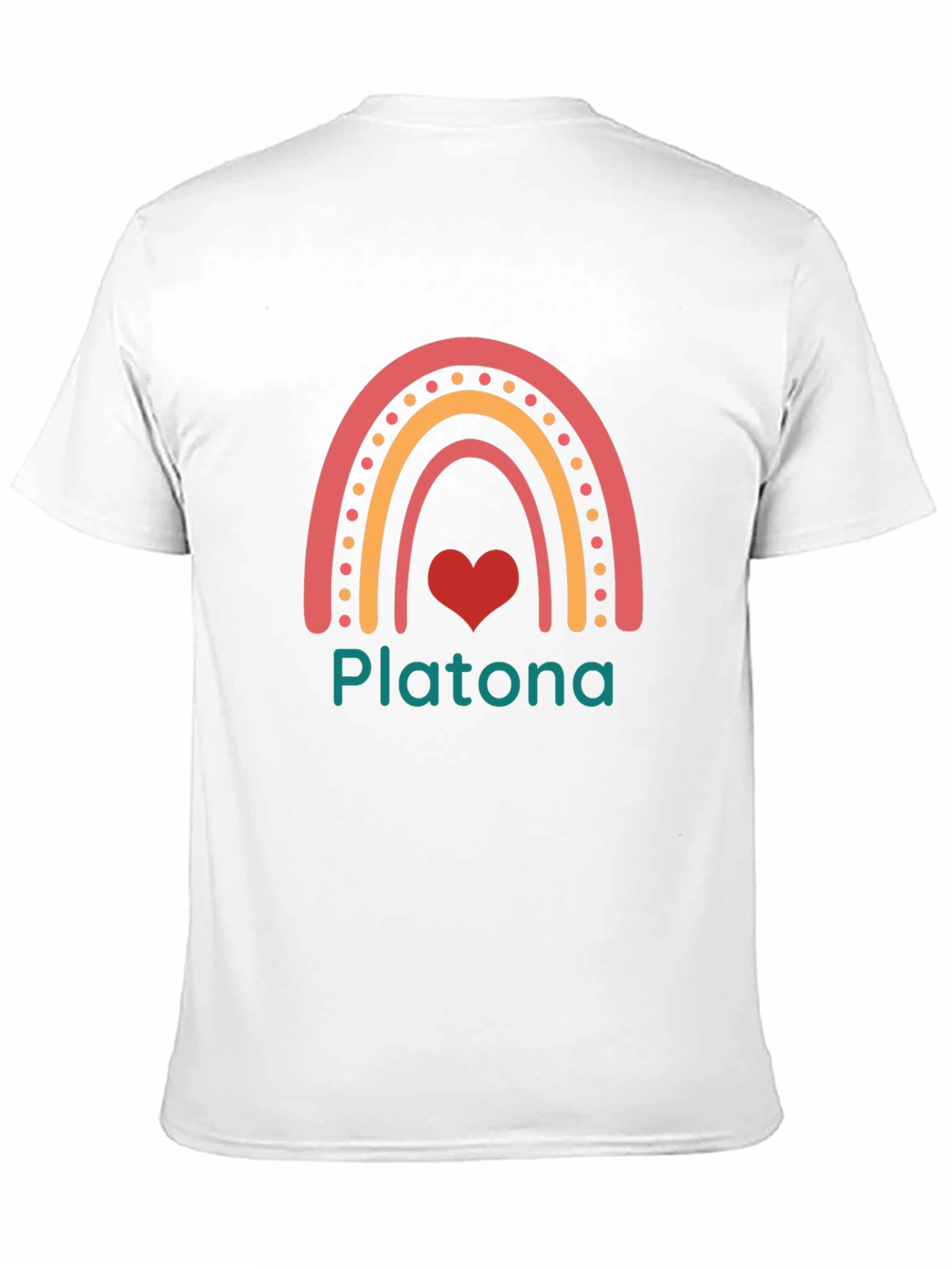 Rainbow Platona Heart T-Shirt - Trendy Casual Wear