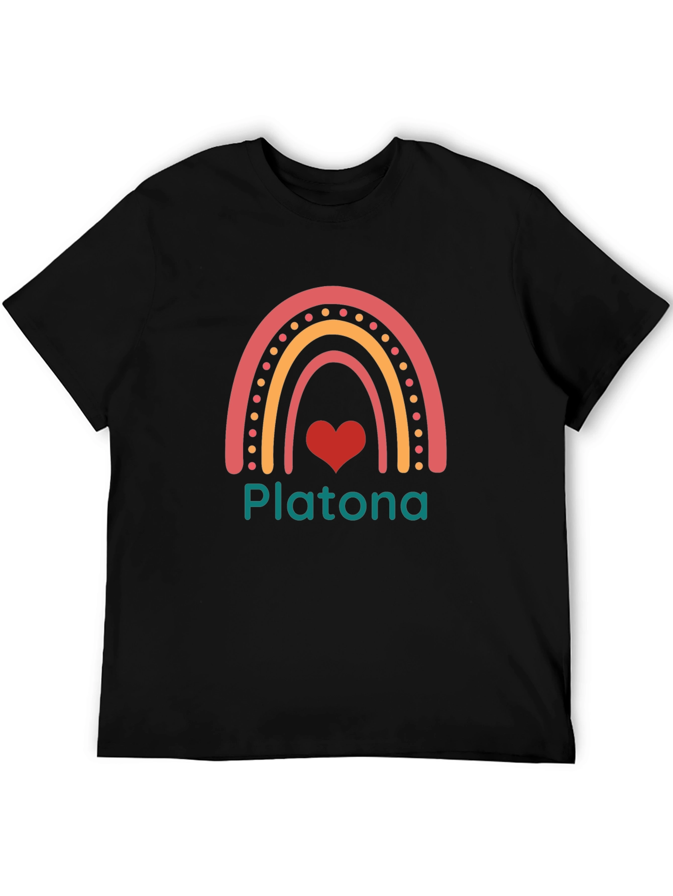 Rainbow Platona Heart T-Shirt - Trendy Casual Wear