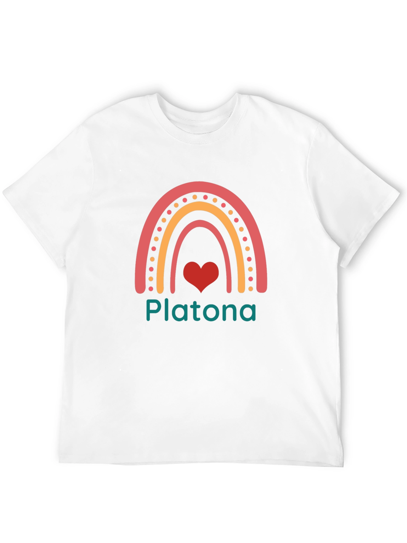 Rainbow Platona Heart T-Shirt - Trendy Casual Wear