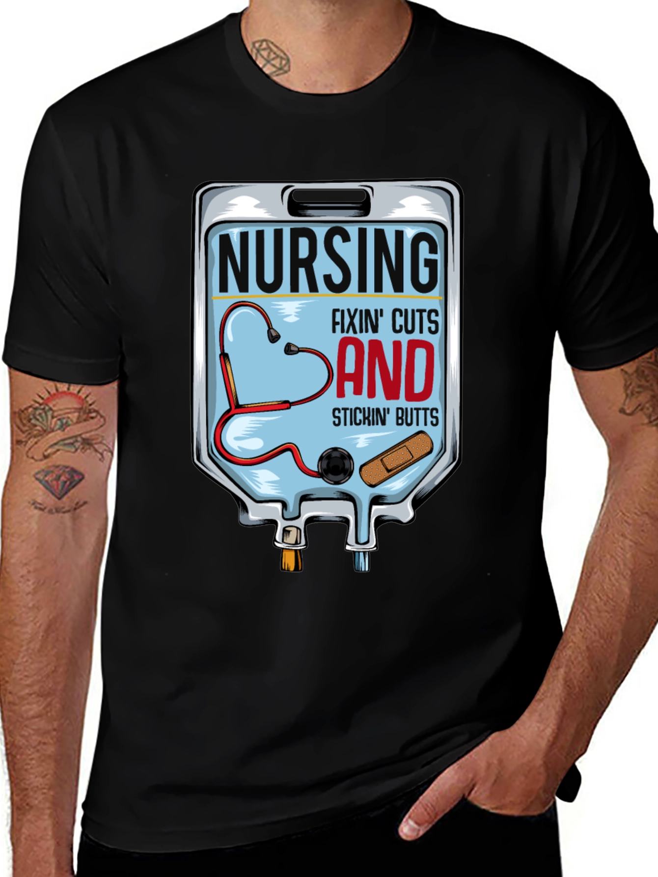 Nursing Fixin Cuts and Stickin Butts T-Shirt