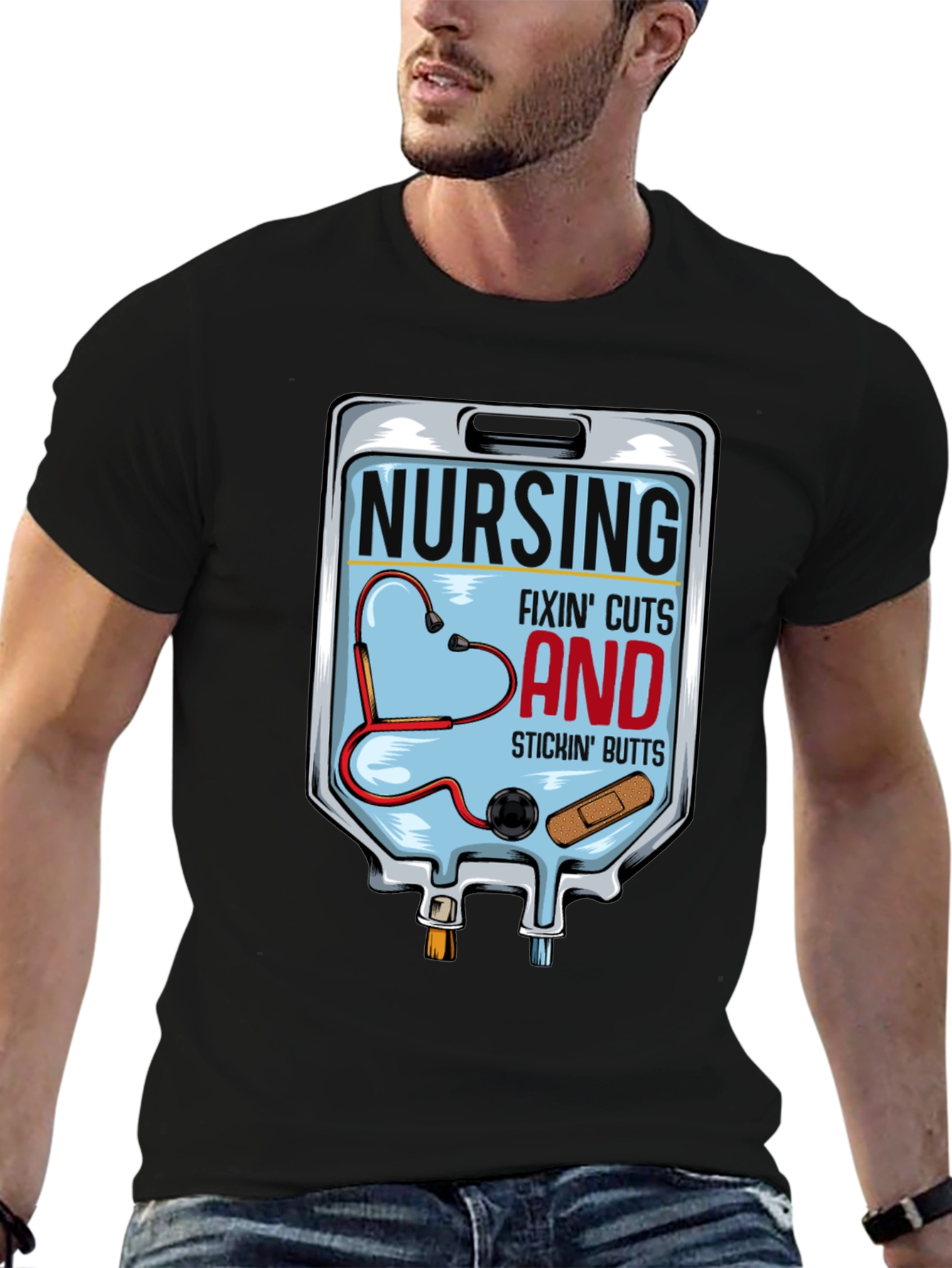 Nursing Fixin Cuts and Stickin Butts T-Shirt