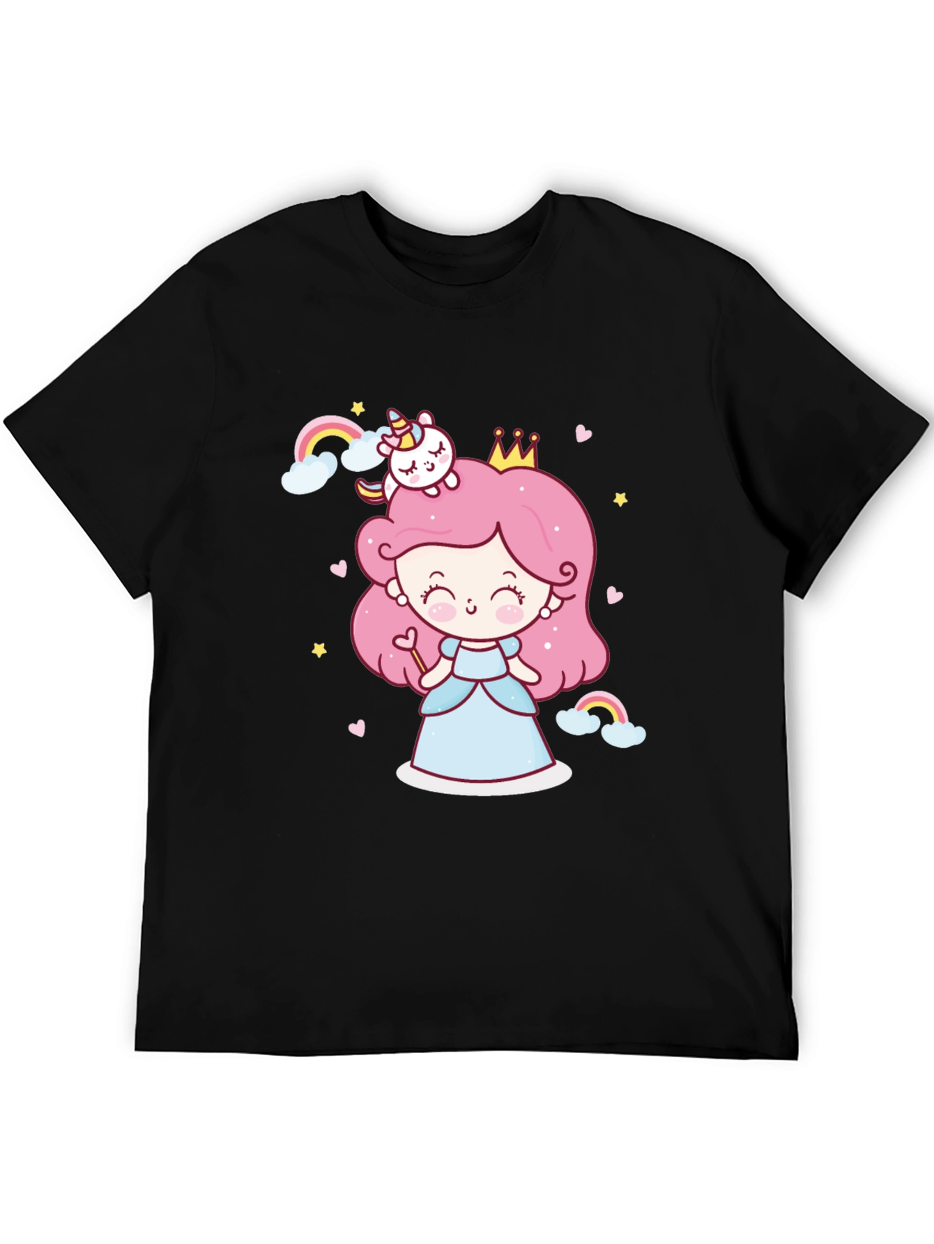 Kawaii Princess Unicorn Graphic Tee