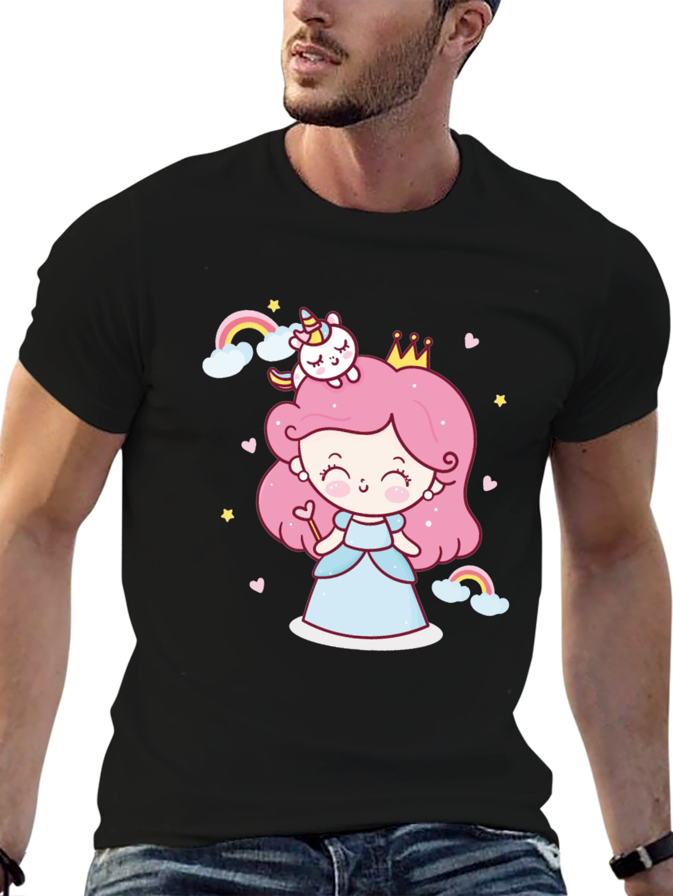 Kawaii Princess Unicorn Graphic Tee