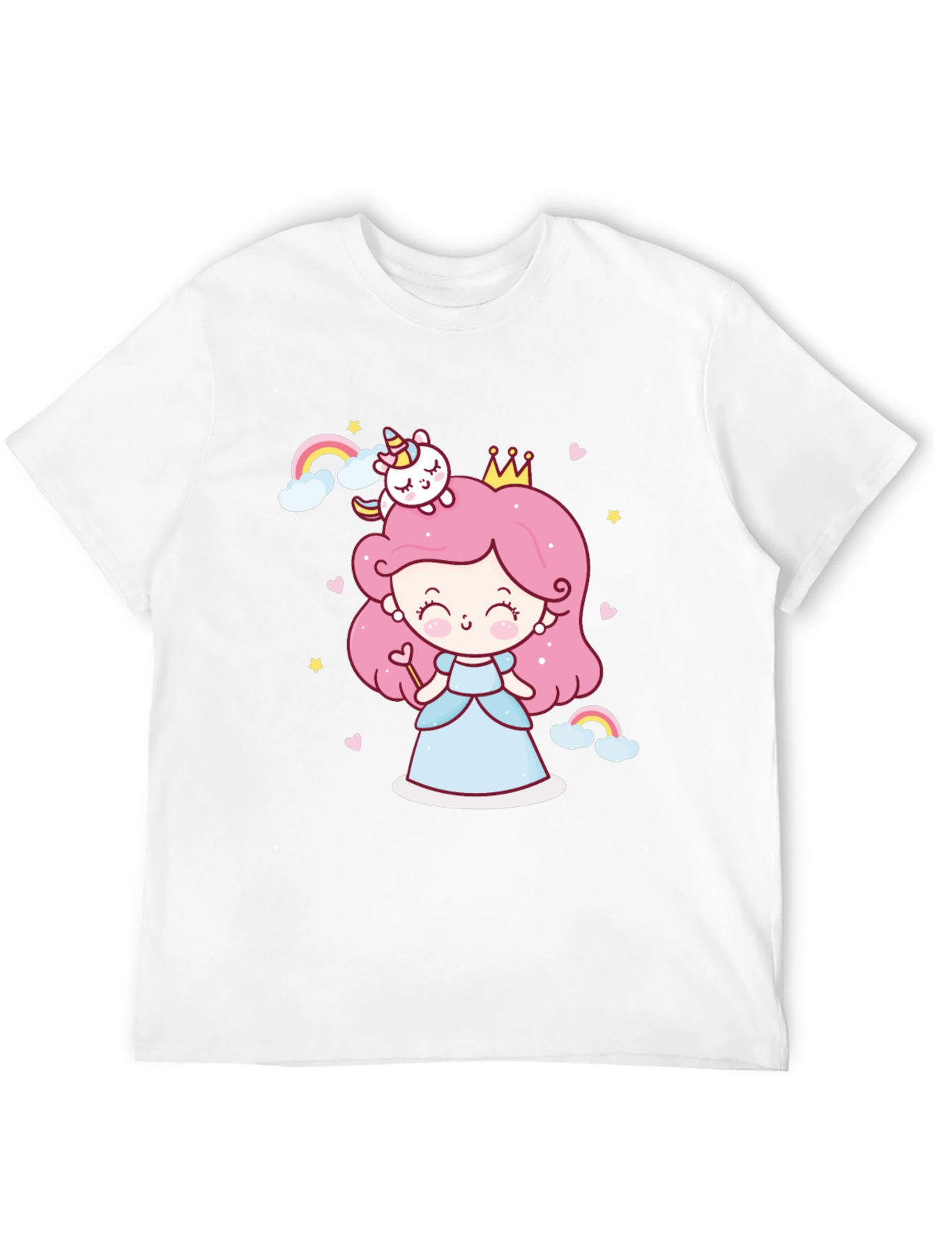 Kawaii Princess Unicorn Graphic Tee